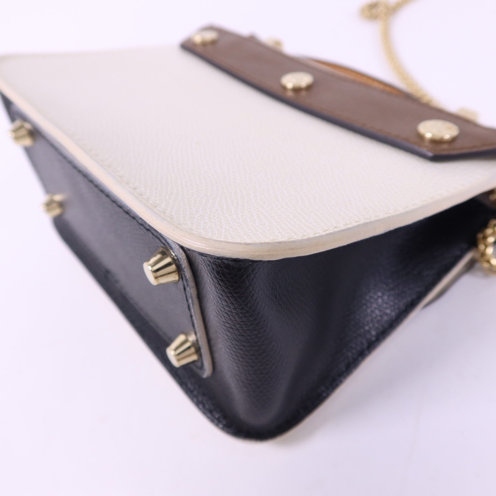 Furla 牛皮皮革Metropolis Mini Crossbody金扣手挽肩背兩用袋