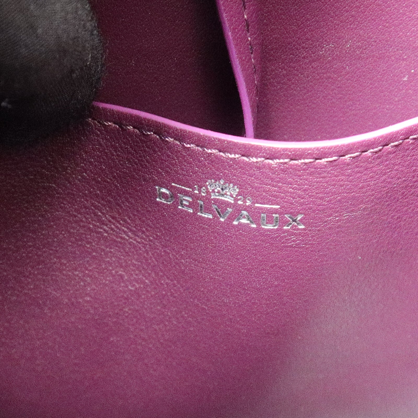 Delvaux 牛皮皮革Pin Mini Bucket鏈帶手挽肩背兩用袋