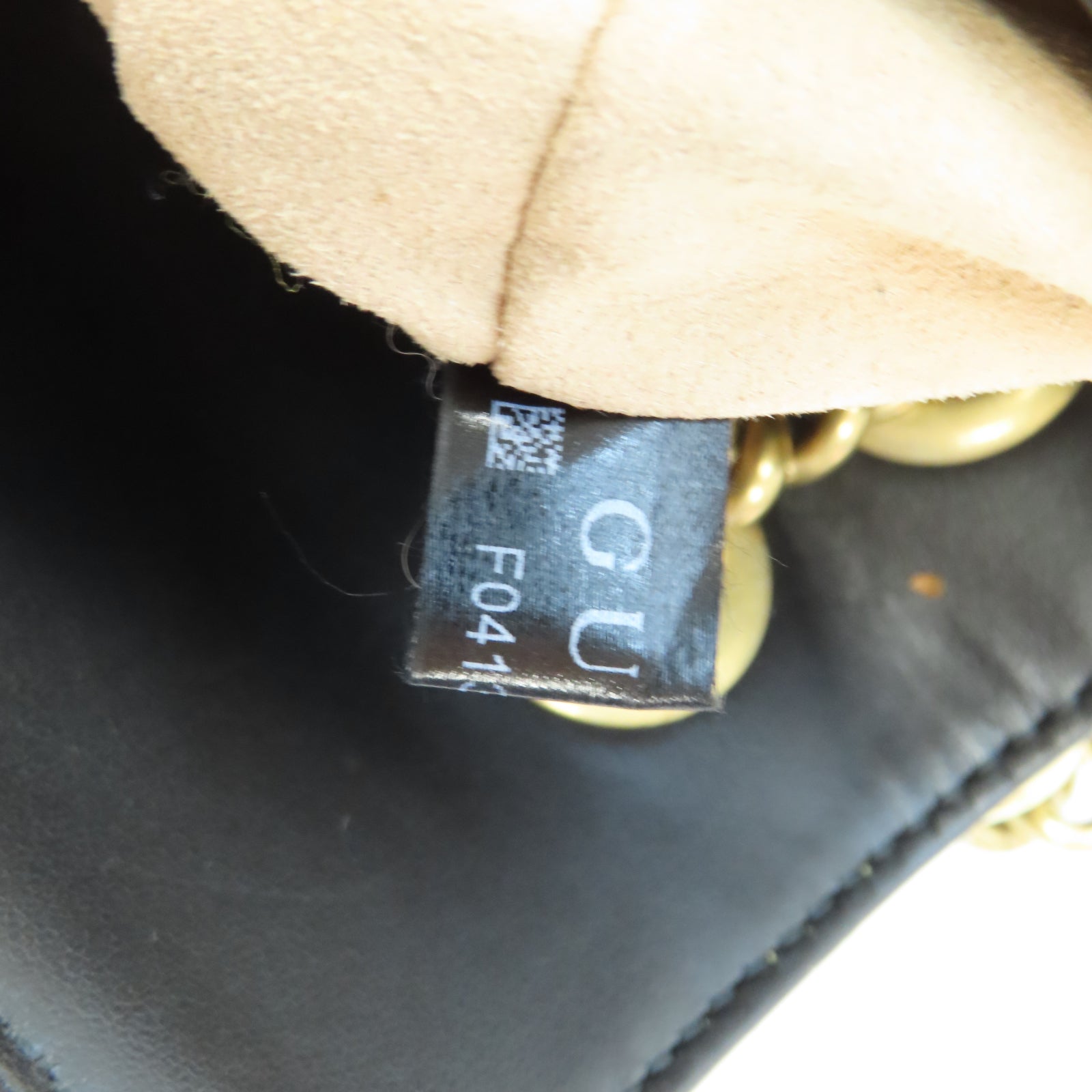 GUCCI 牛皮皮革Chain Shoulder金扣鏈帶肩背袋黑色