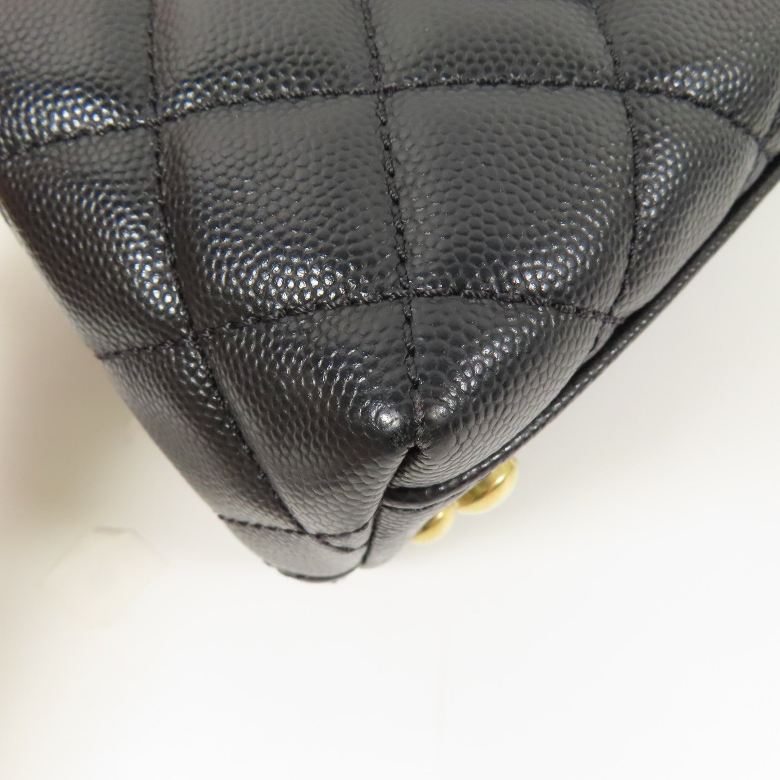 CHANEL 牛皮皮革CoCo Handle Small金扣鏈帶手挽肩背兩用袋