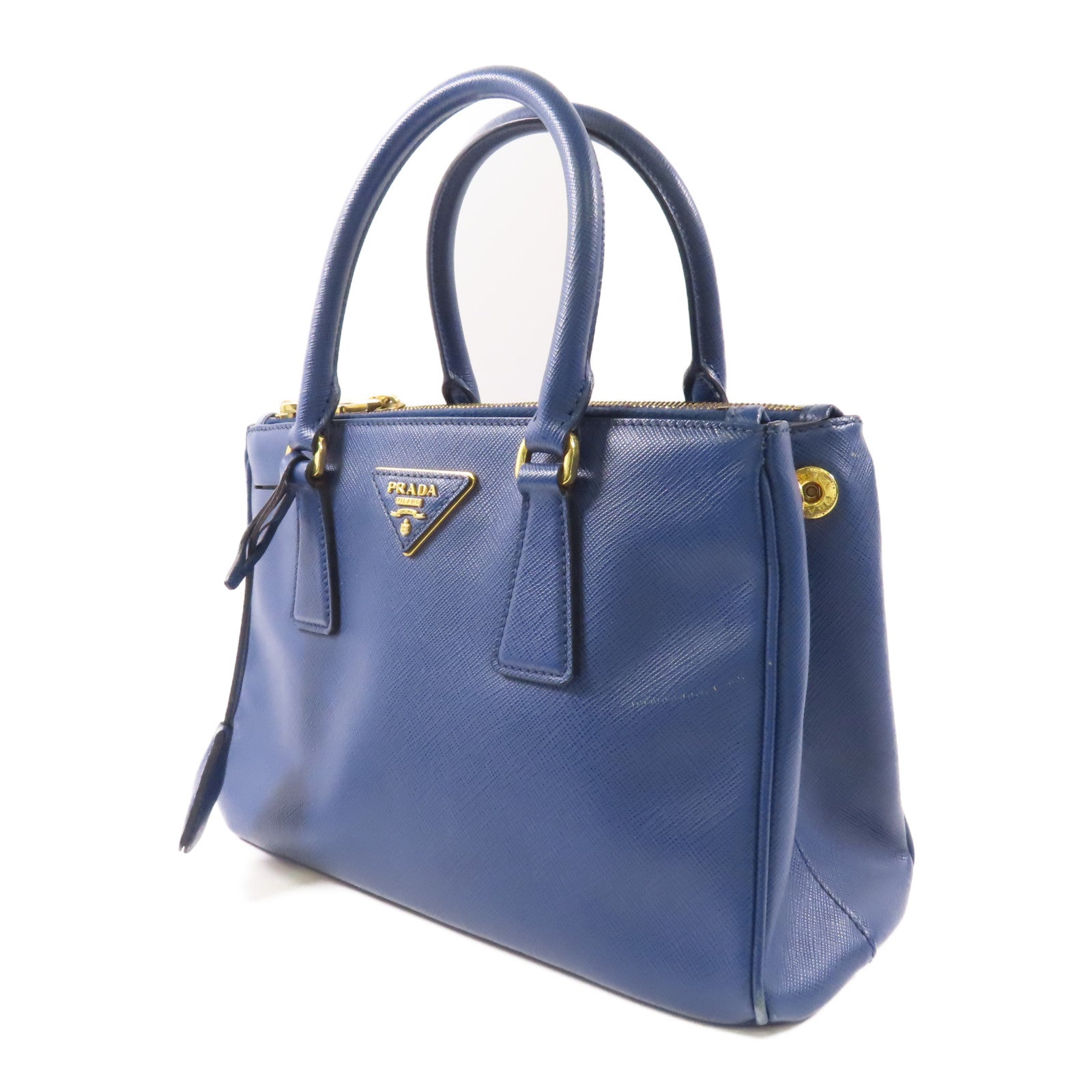 PRADA Saffiano皮革2 Way Shoulder金扣手挽肩背兩用袋