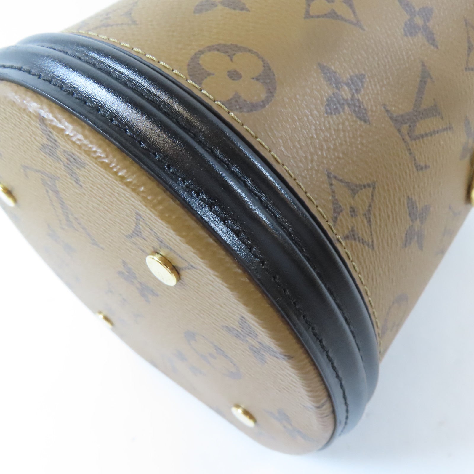 LOUIS VUITTON 【激減優惠】Monogram Reverse Cannes金扣手挽肩背兩用袋啡色
