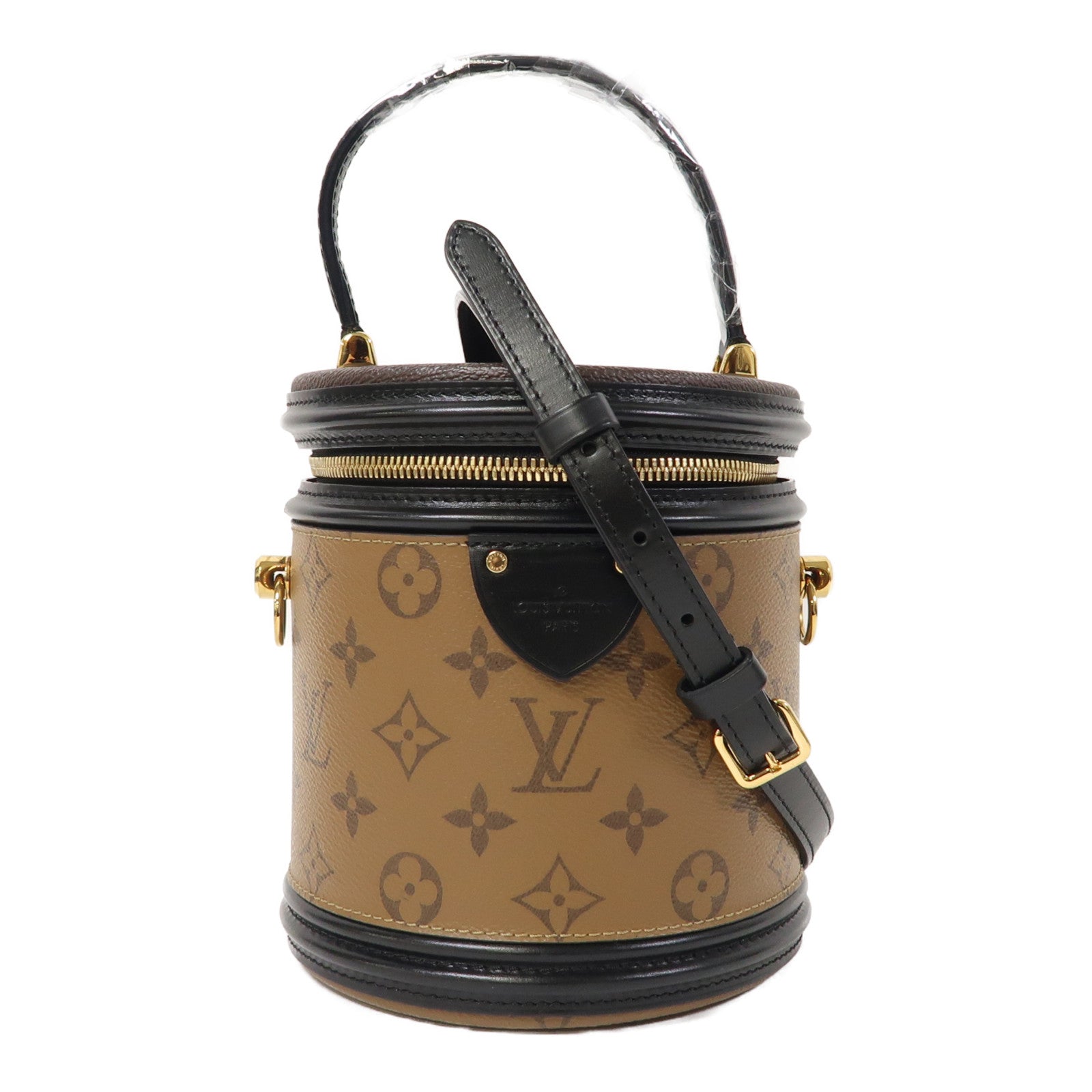 LOUIS VUITTON 【激減優惠】Monogram Reverse Cannes金扣手挽肩背兩用袋啡色