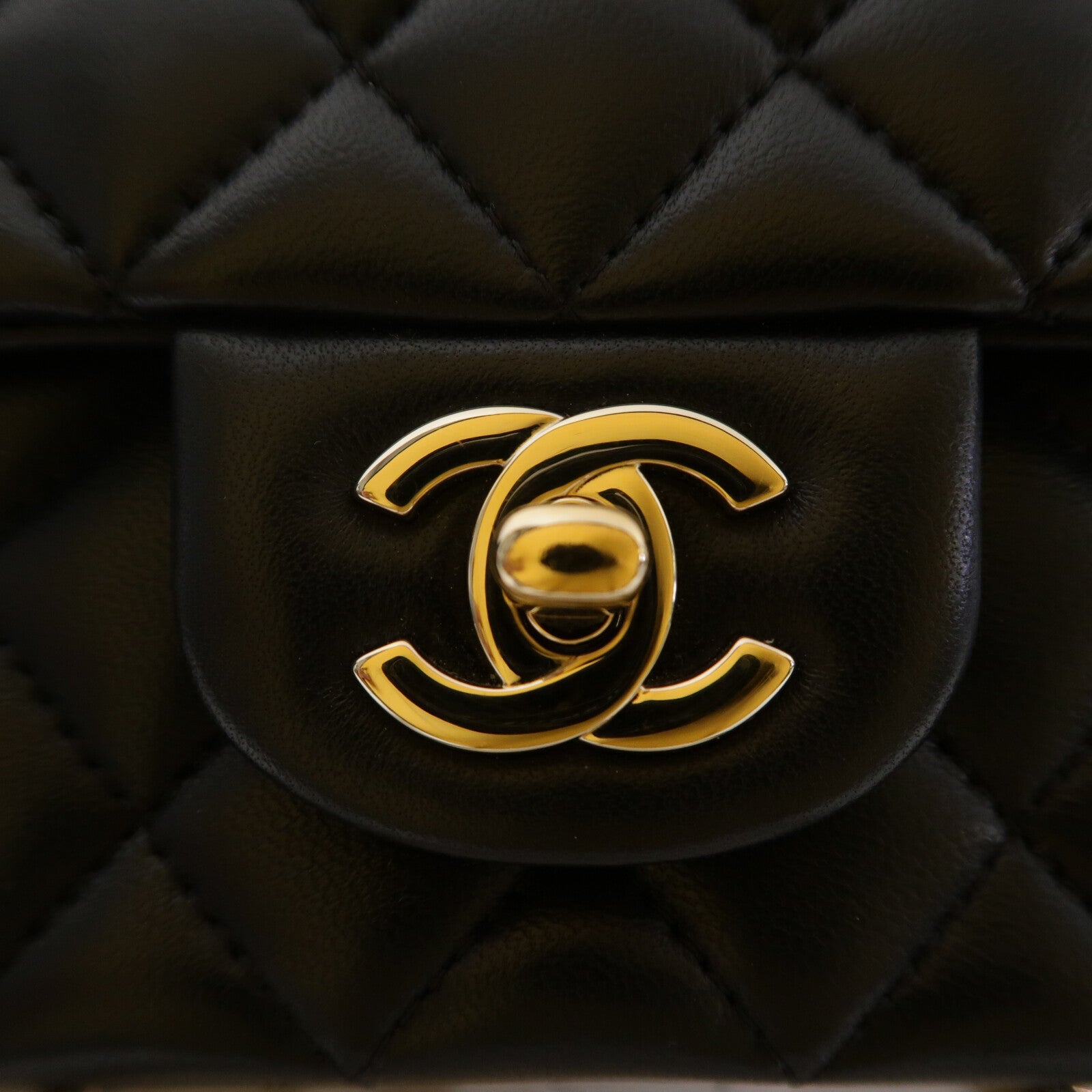 CHANEL 羊皮皮革Handle Flap 20cm鏈帶手挽肩背兩用袋