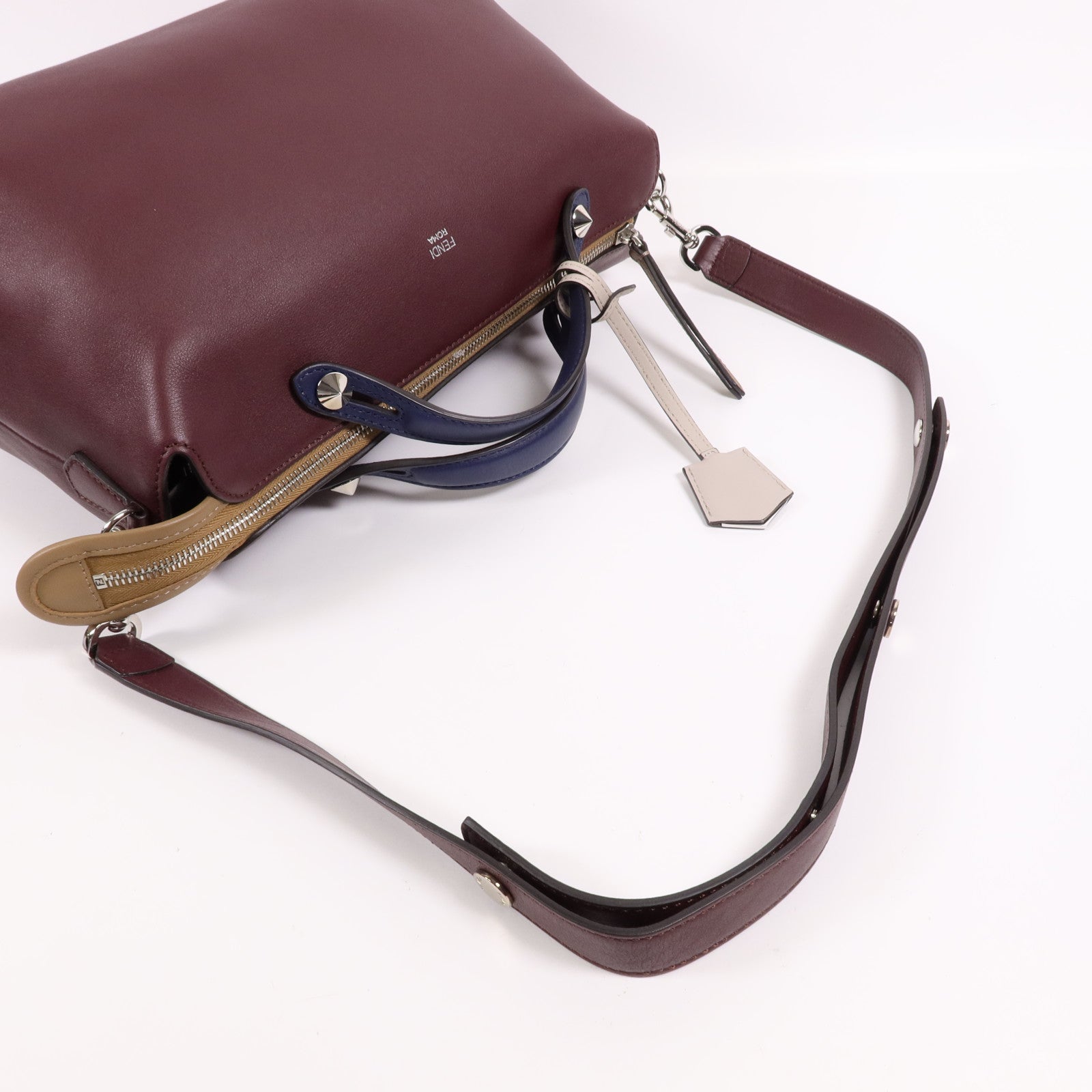 FENDI 牛皮皮革By The Way銀扣手挽肩背兩用袋