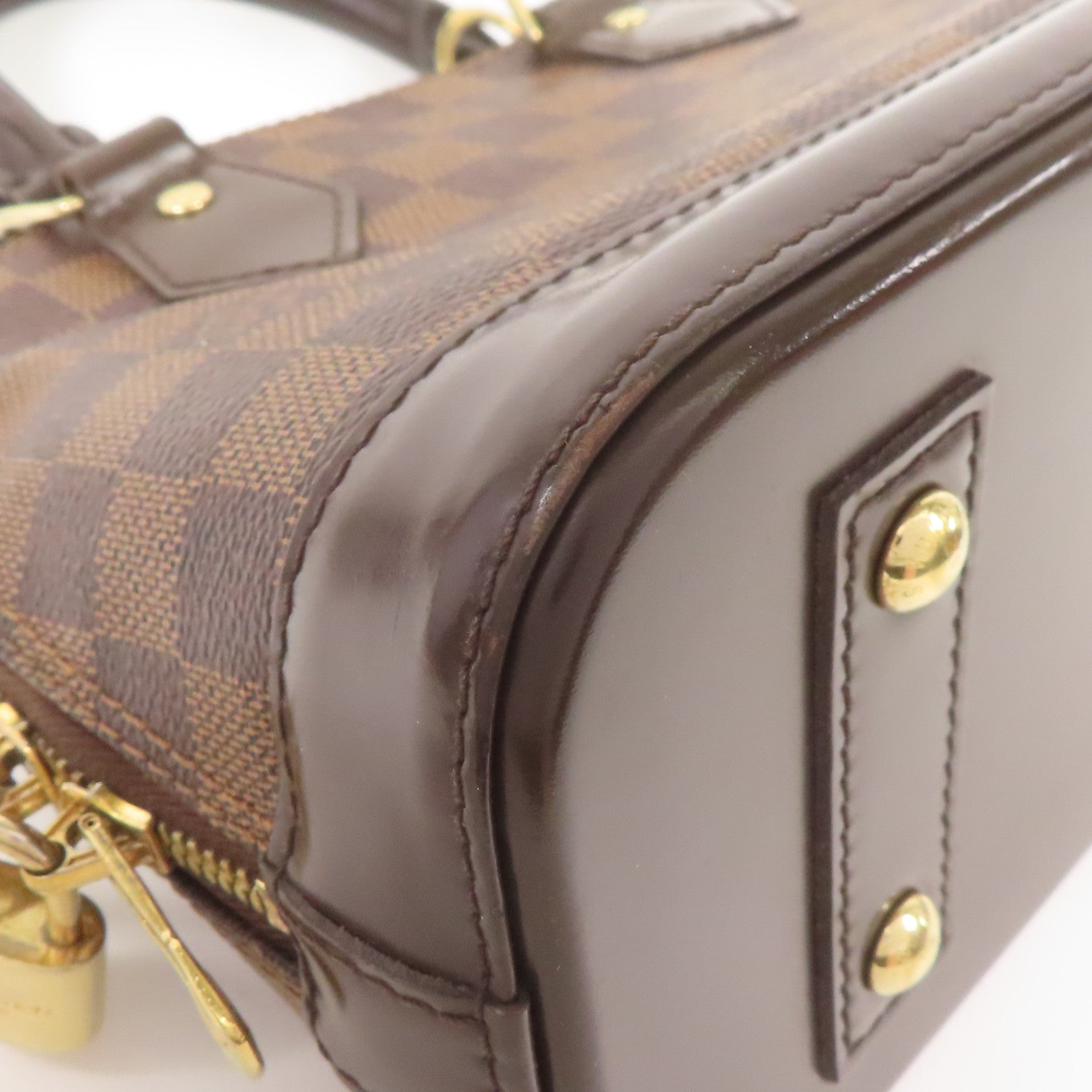LOUIS VUITTON Damier Alma BB金扣手挽肩背兩用袋