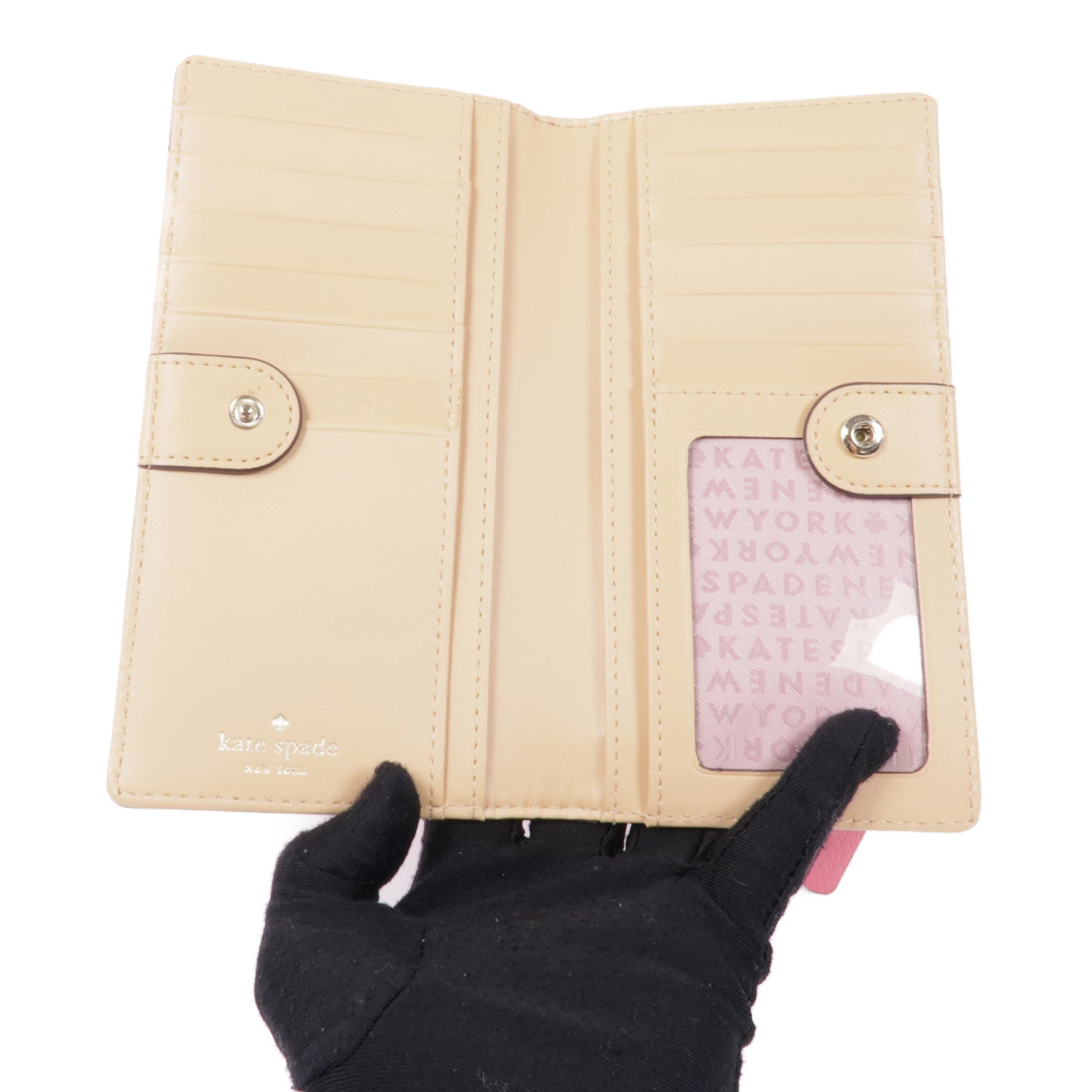 Kate Spade 牛皮皮革Long Wallet金扣長錢包
