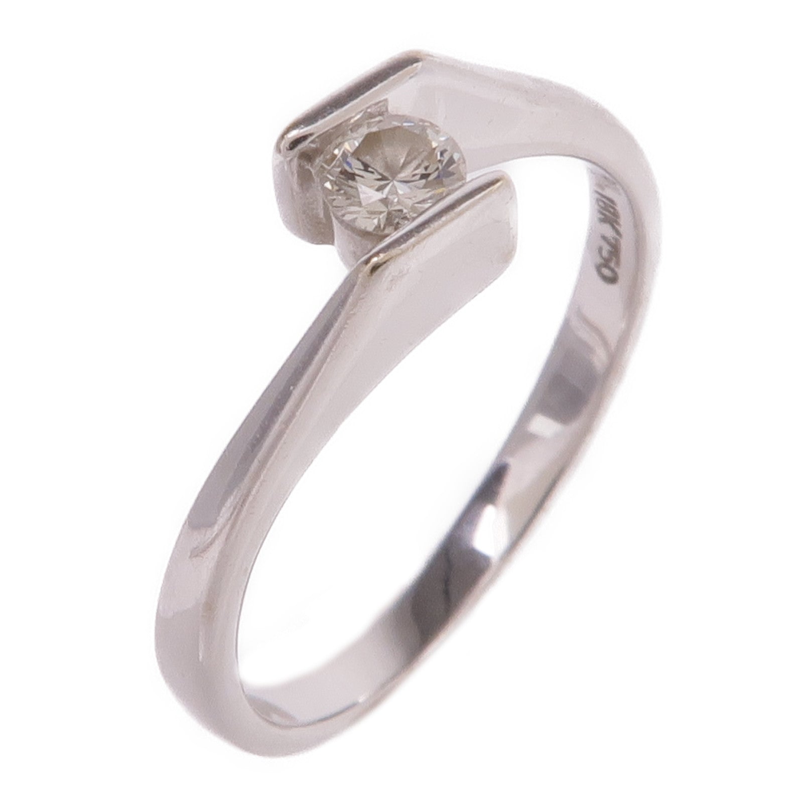 JEWELRY 【激減優惠】18K白金Diamond Ring鑽石戒指US#4.25