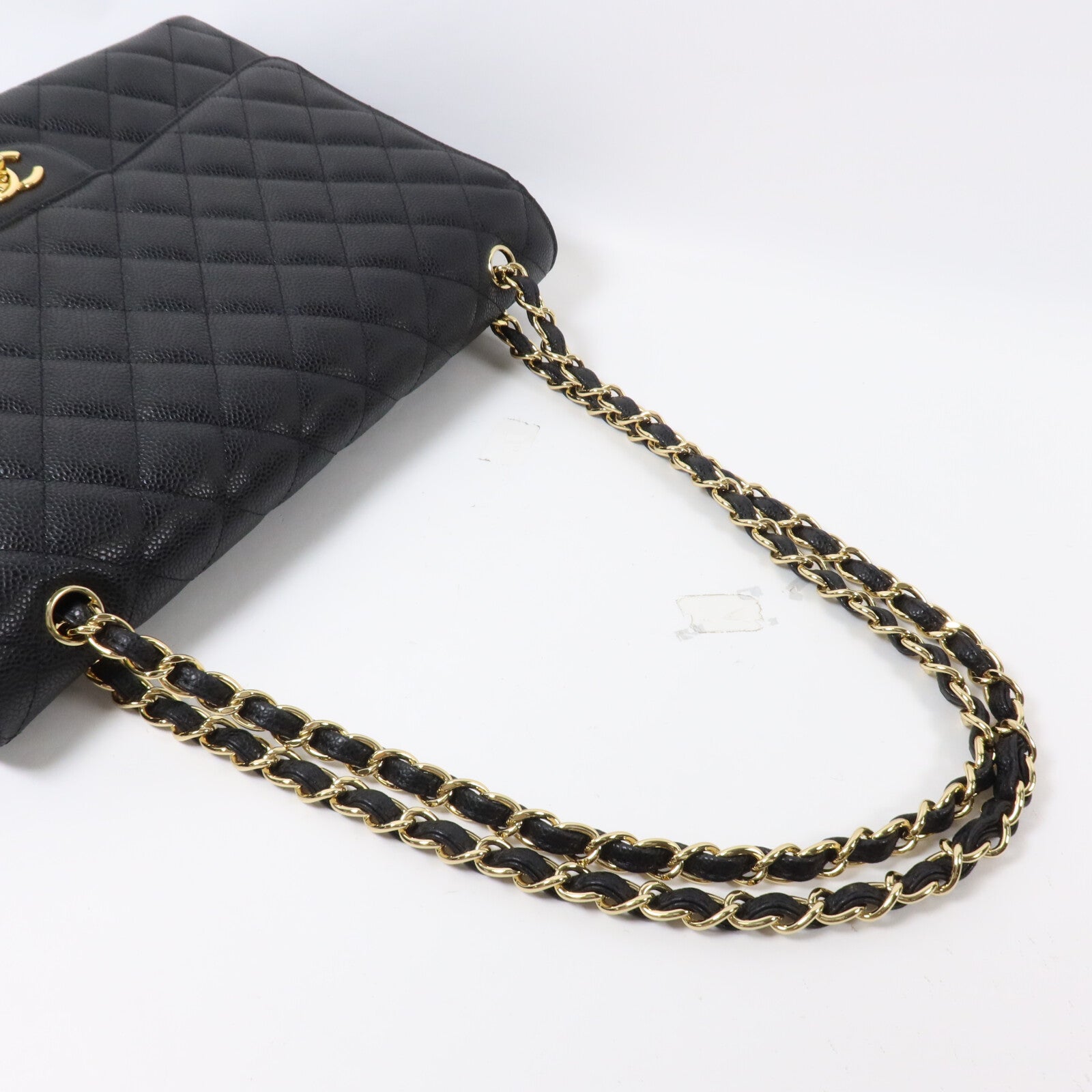 CHANEL 牛皮皮革Maxi Classic鏈帶肩背袋