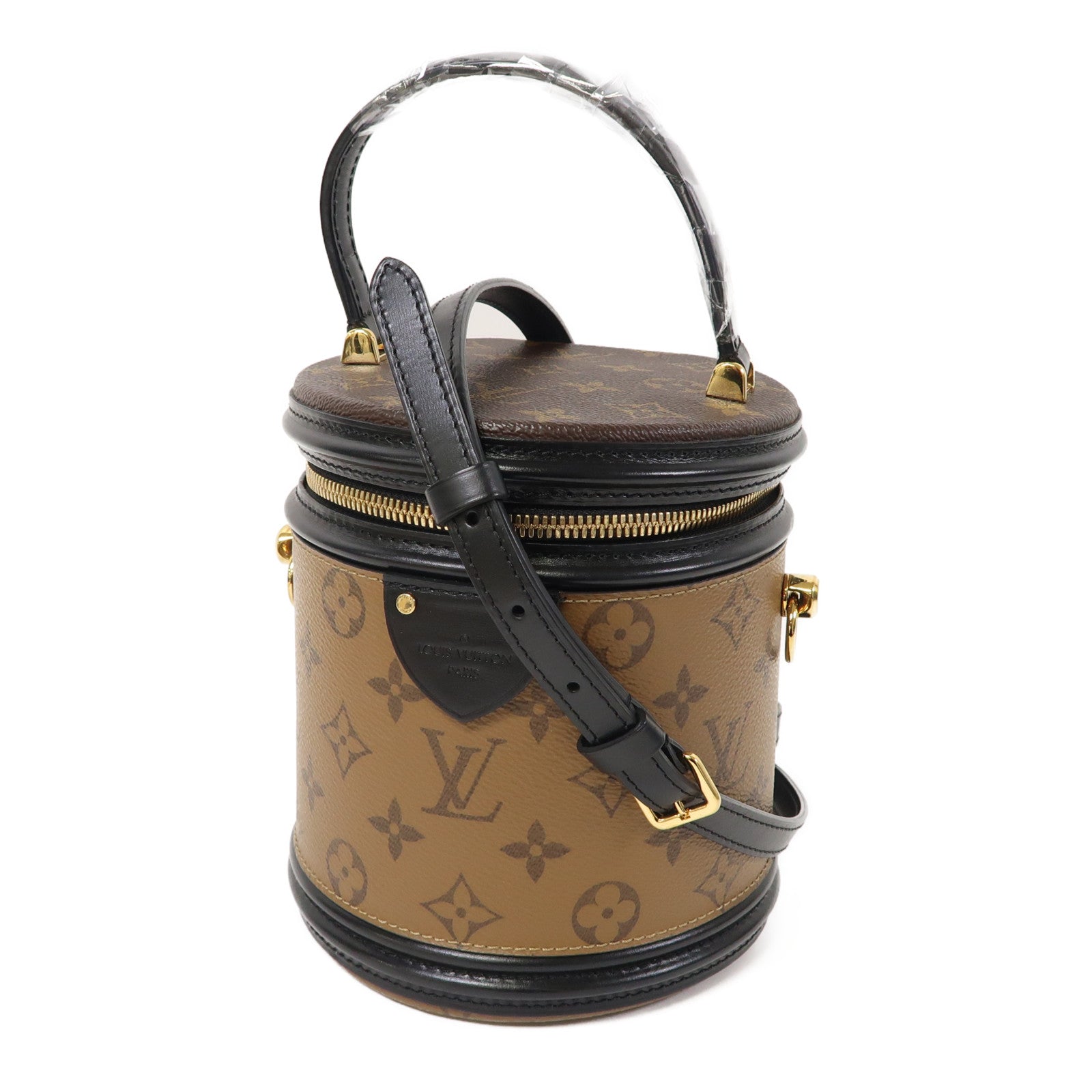 LOUIS VUITTON 【激減優惠】Monogram Reverse Cannes金扣手挽肩背兩用袋啡色