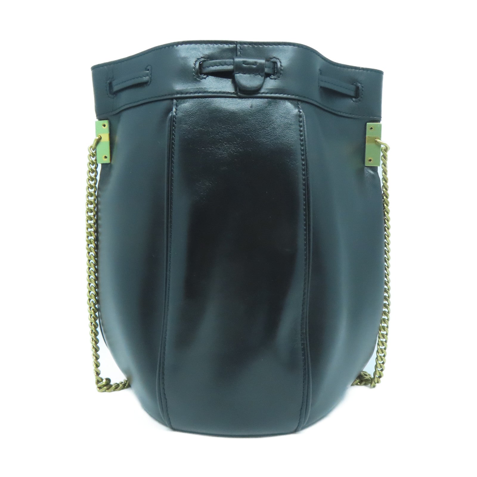 SAINT LAURENT 【激減優惠】牛皮皮革Talitha Bucket Bag金扣鏈帶肩背袋黒色