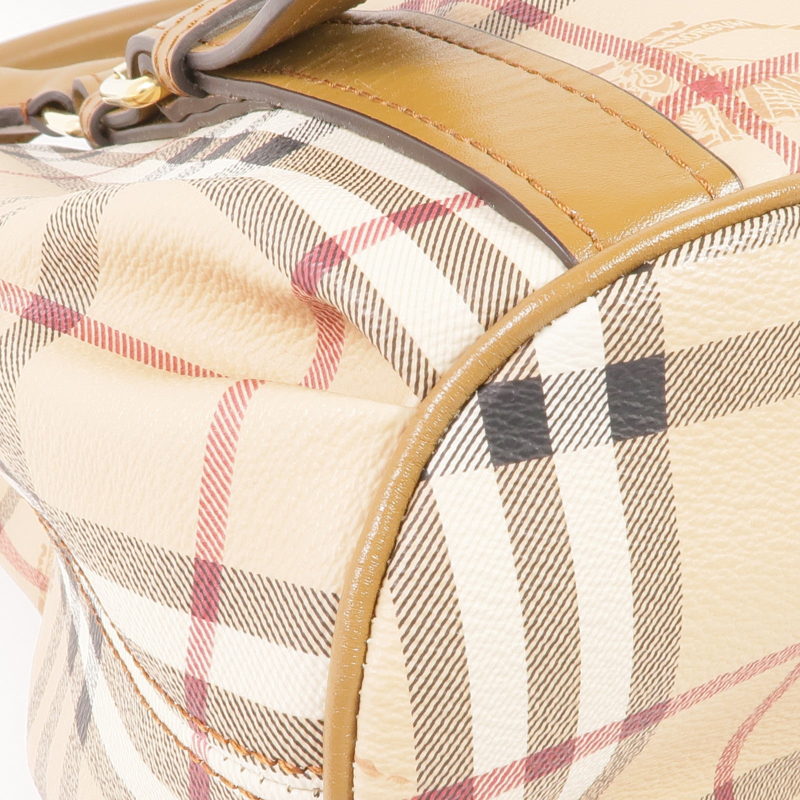 BURBERRY 塗層帆布Haymarket Northfield金扣手挽肩背兩用袋