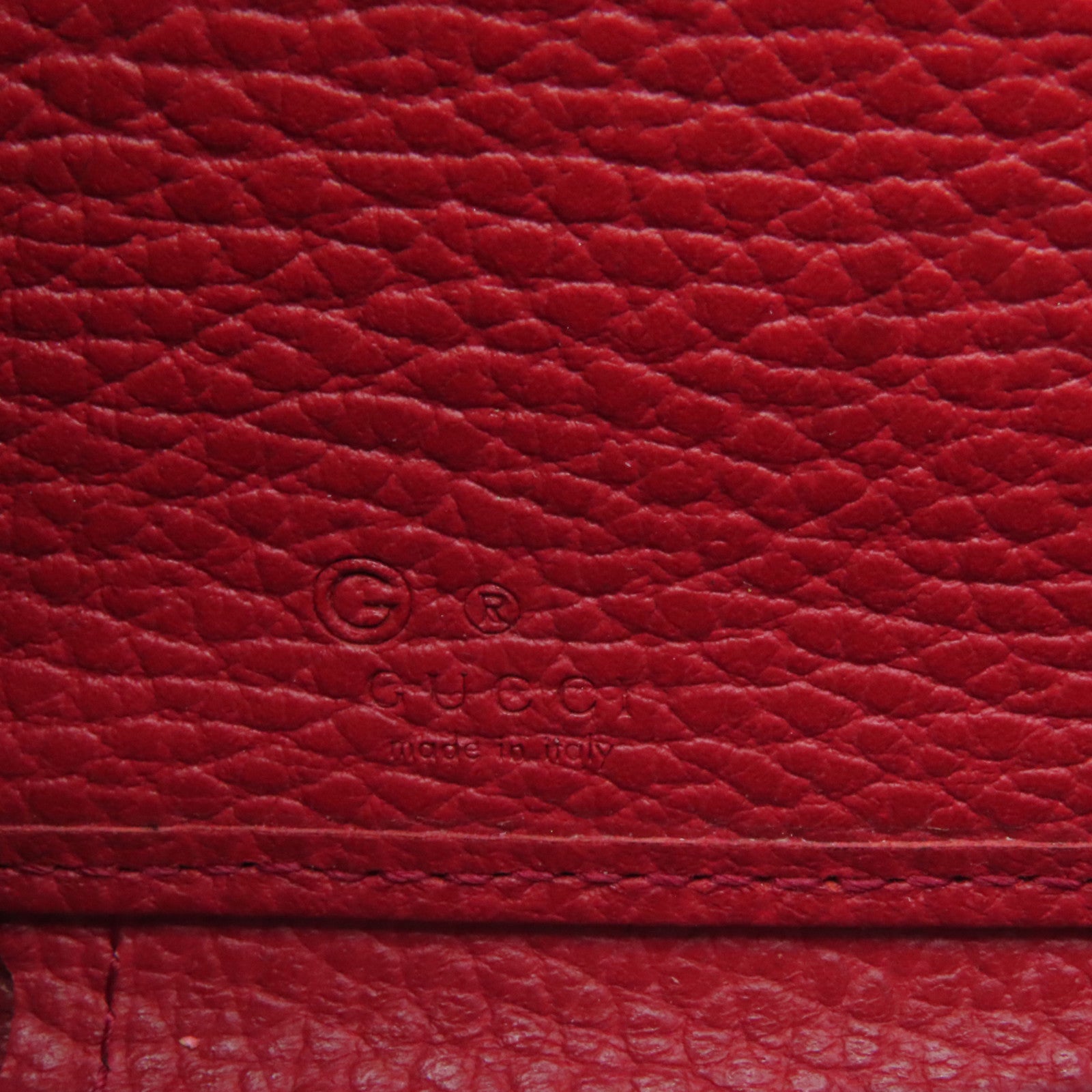 GUCCI 【激減優惠】帆布Wallet金扣長錢包啡色/紅色