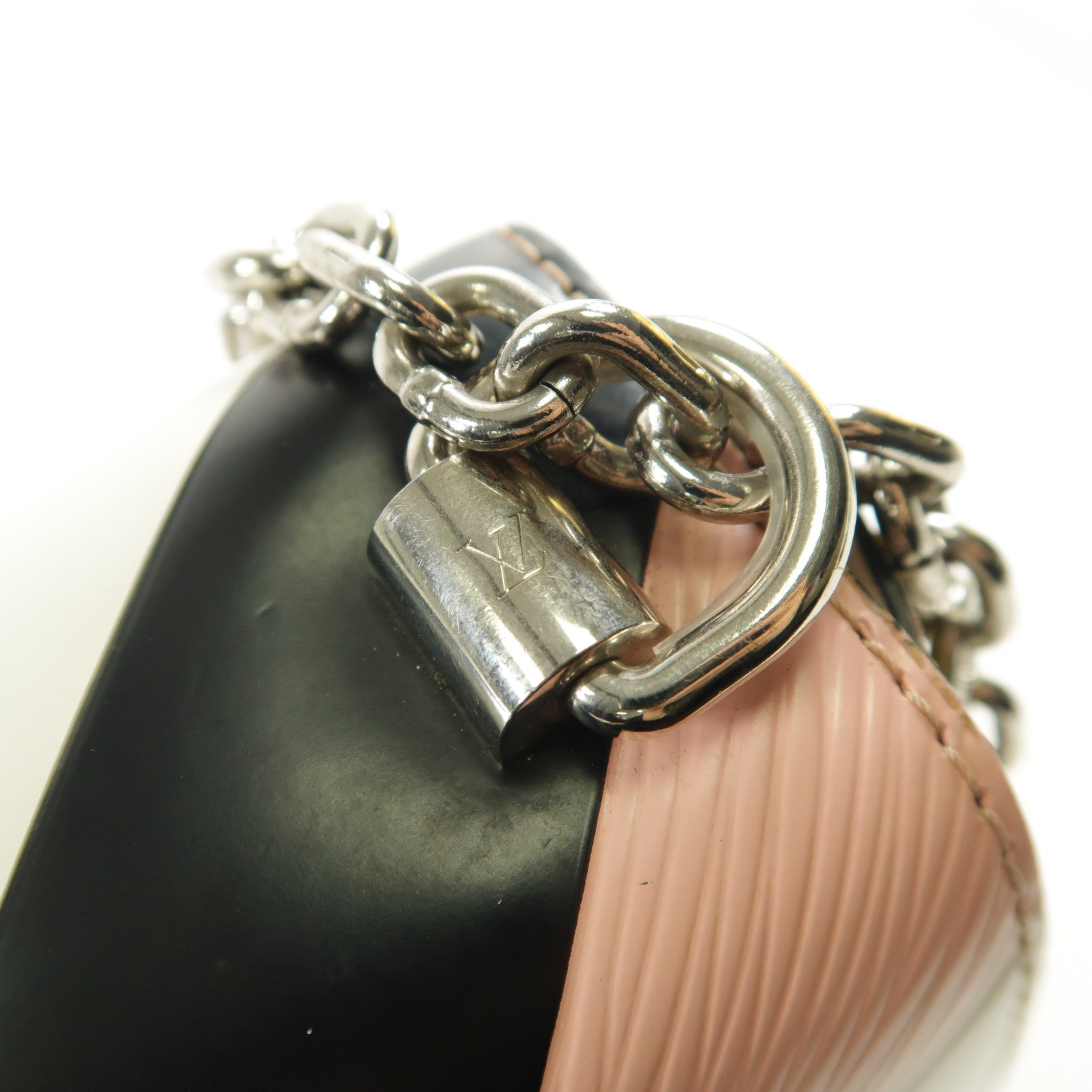 LOUIS VUITTON Monogram/Epi Twist MM金扣鏈帶肩背袋