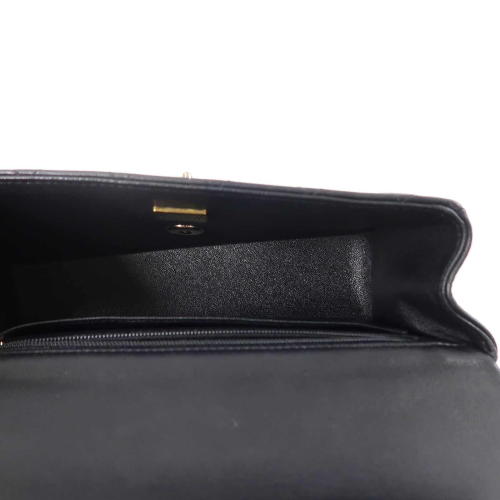 CHANEL 羊皮皮革Handle Flap 20cm鏈帶手挽肩背兩用袋