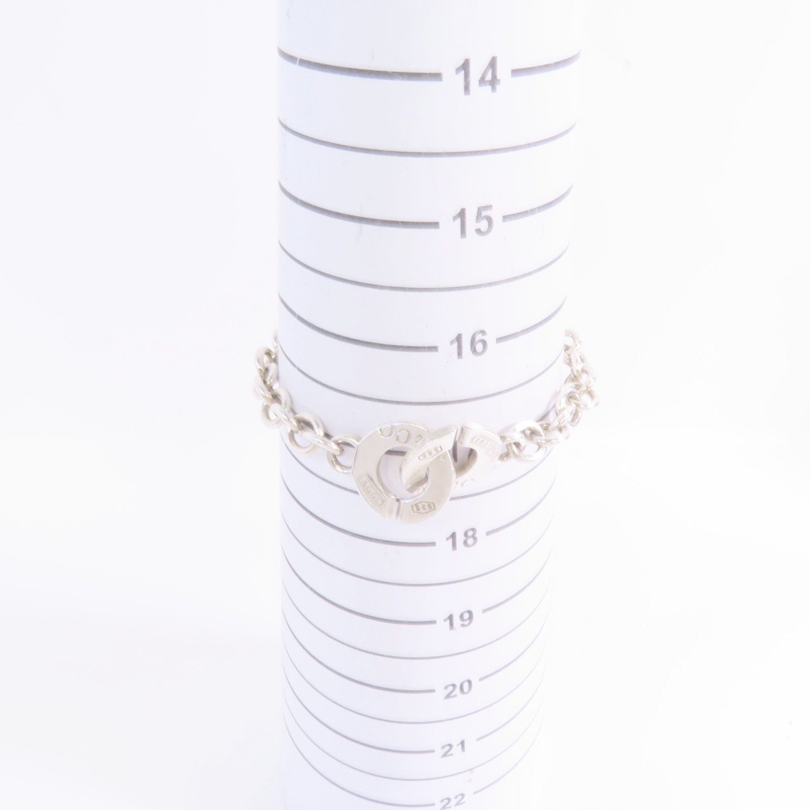TIFFANY＆CO 925純銀Interlocking Bracelet銀扣手鏈