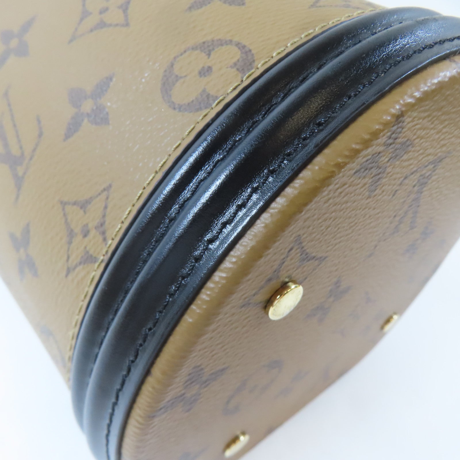 LOUIS VUITTON 【激減優惠】Monogram Reverse Cannes金扣手挽肩背兩用袋啡色