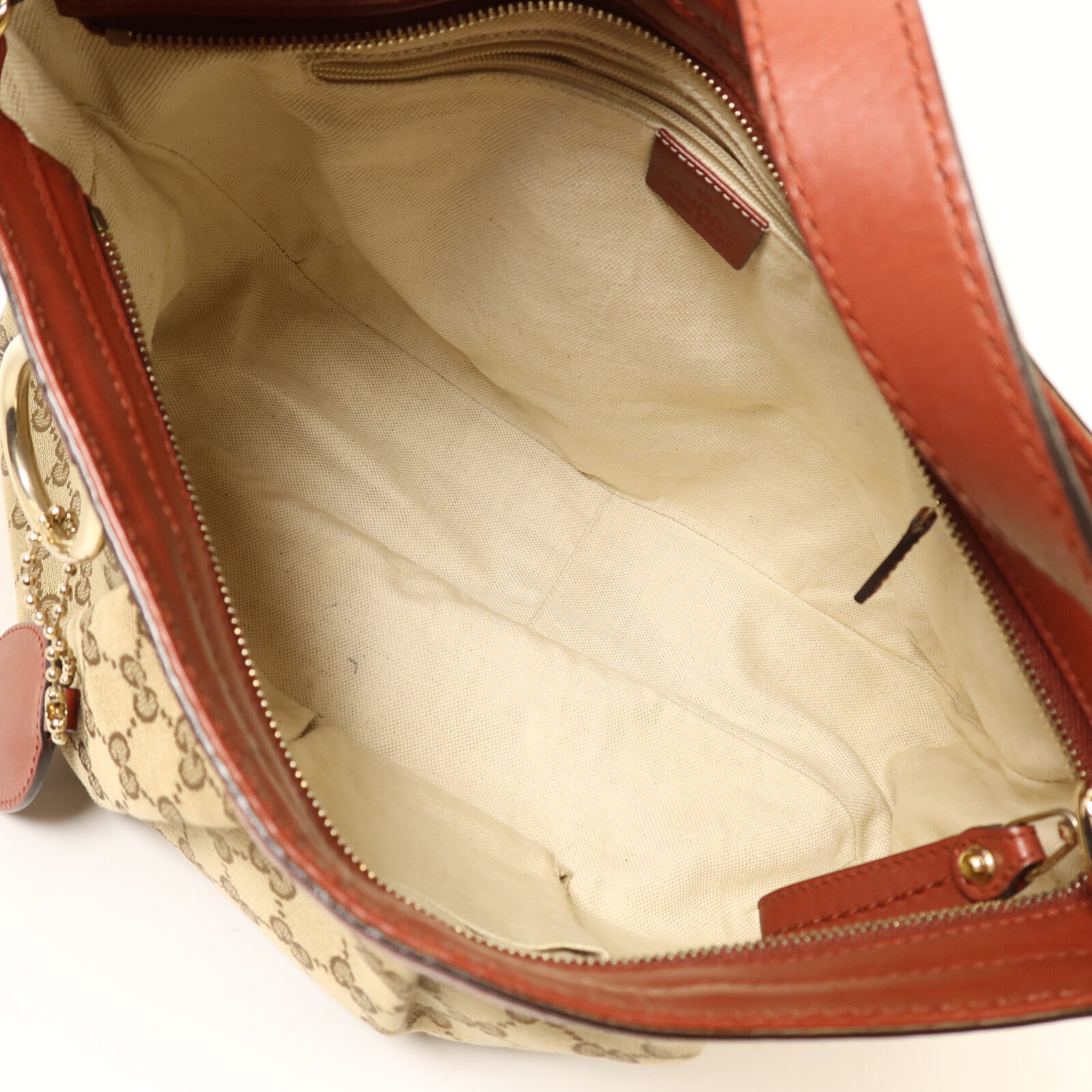 GUCCI 帆布Shoulder Bag金扣肩背袋
