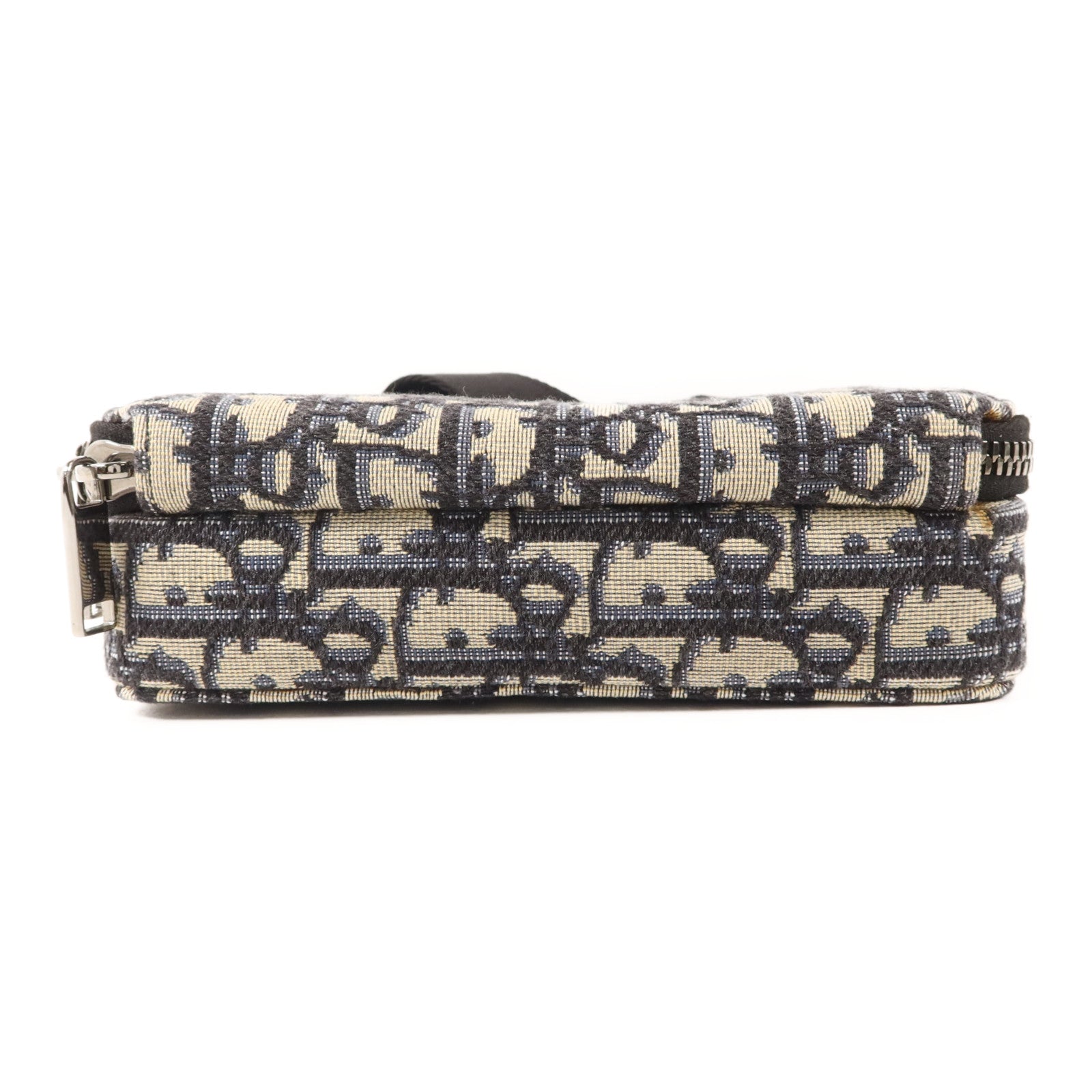 Dior 帆布Zipped Pouch With Strap銀扣肩背袋