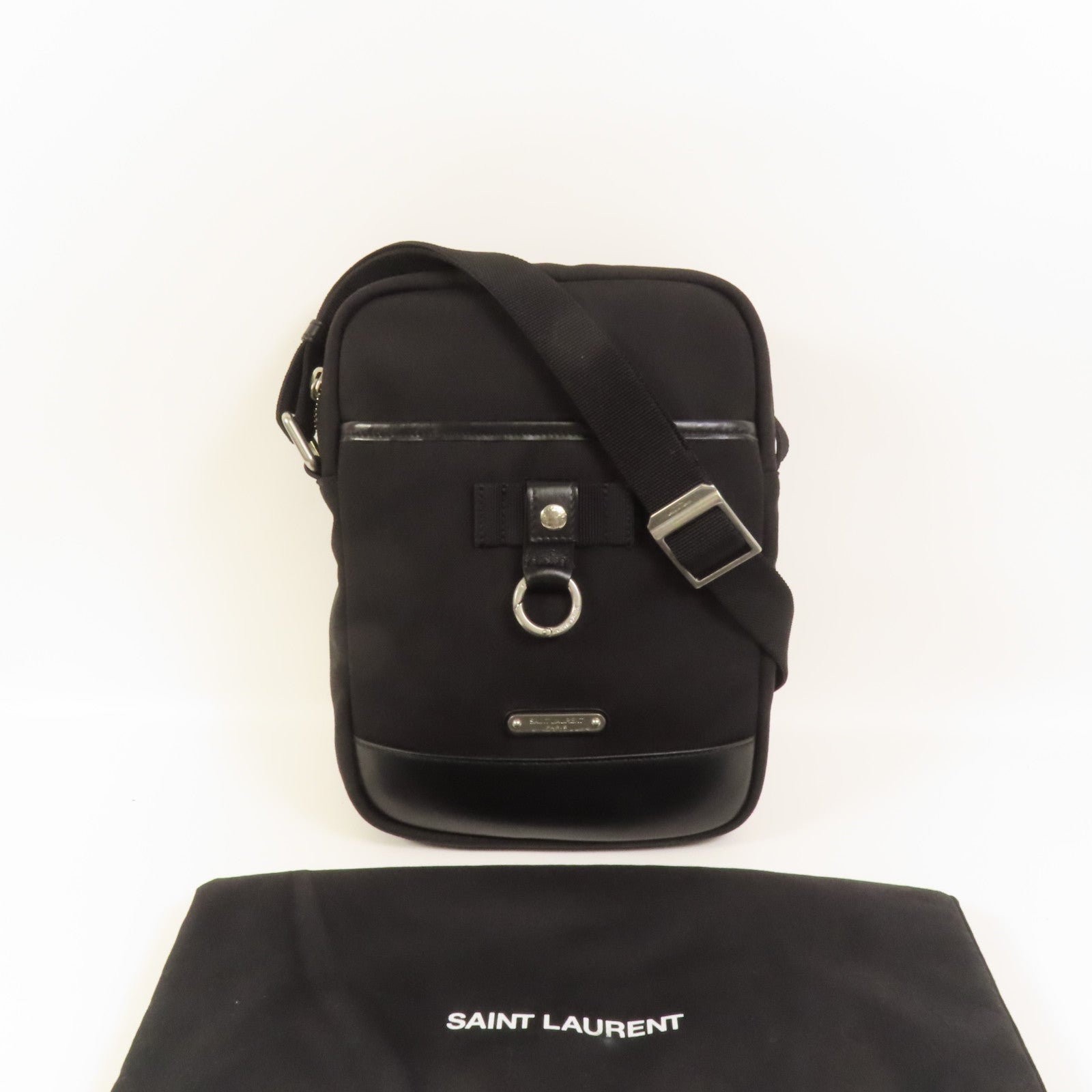 SAINT LAURENT 帆布Rivington Race Messenger Bag肩背袋