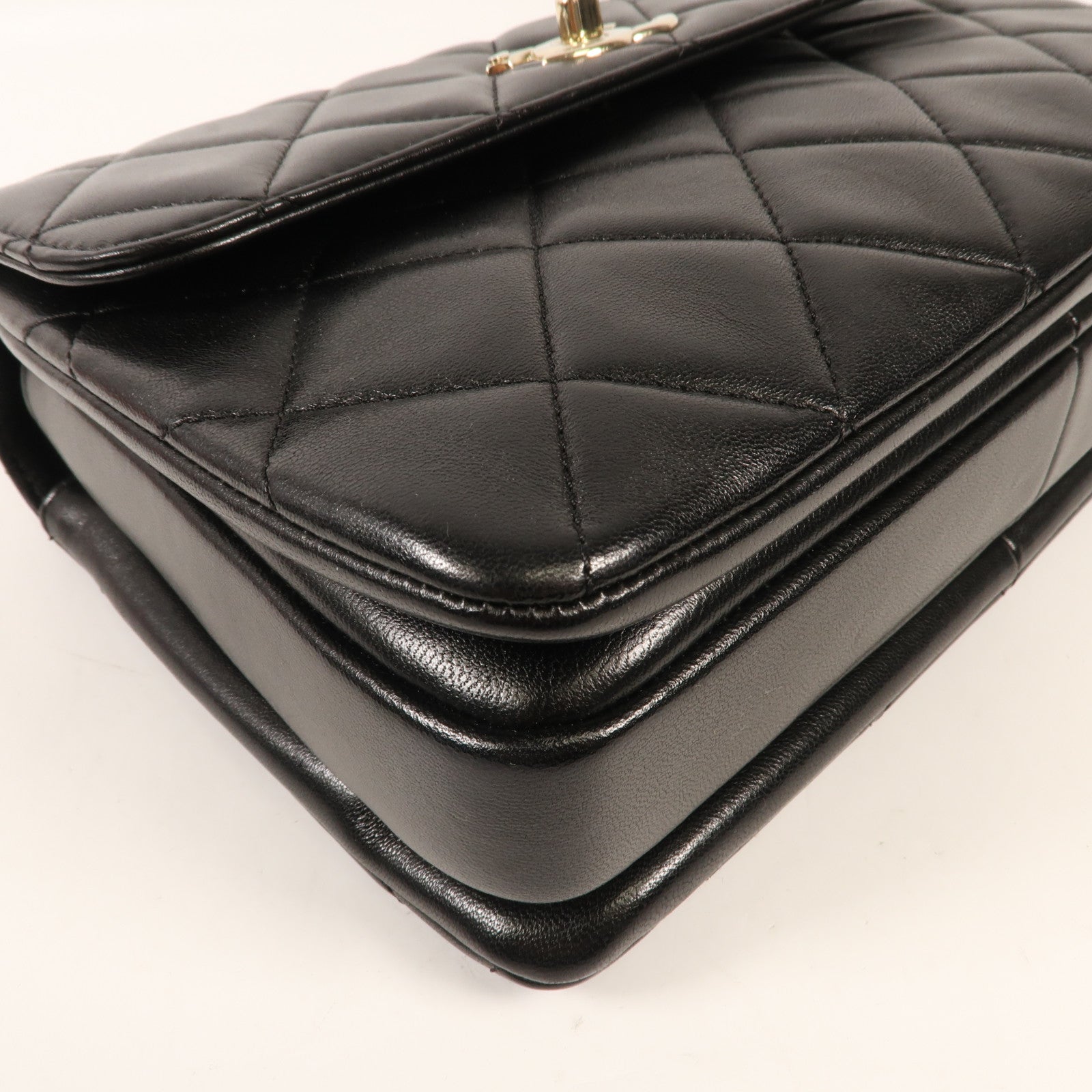 CHANEL 羊皮皮革Trendy CC Small金扣鏈帶手挽肩背兩用袋