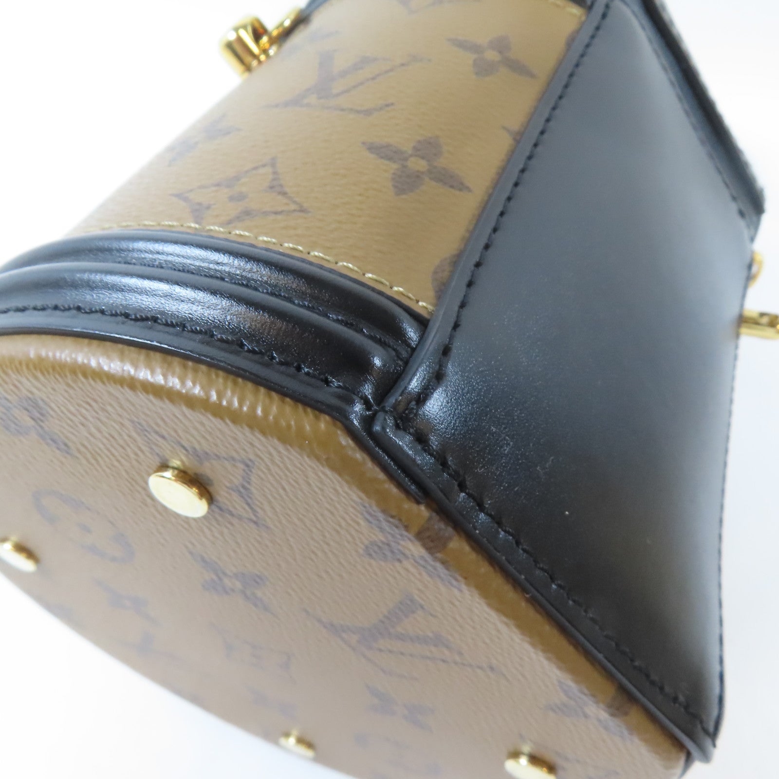 LOUIS VUITTON 【激減優惠】Monogram Reverse Cannes金扣手挽肩背兩用袋啡色