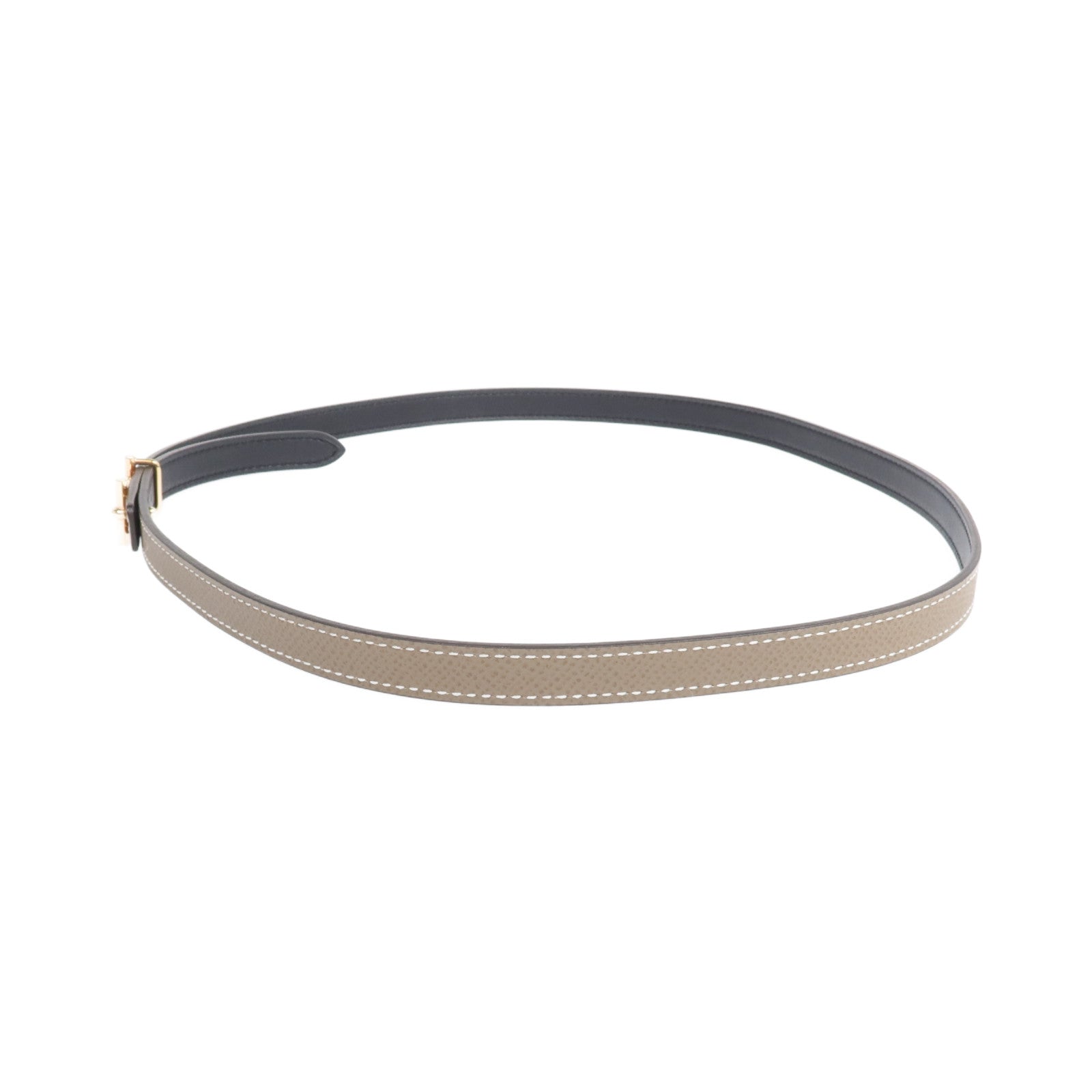 HERMES Epsom皮革Ancre Belt 13mm金扣皮帶Etoupe