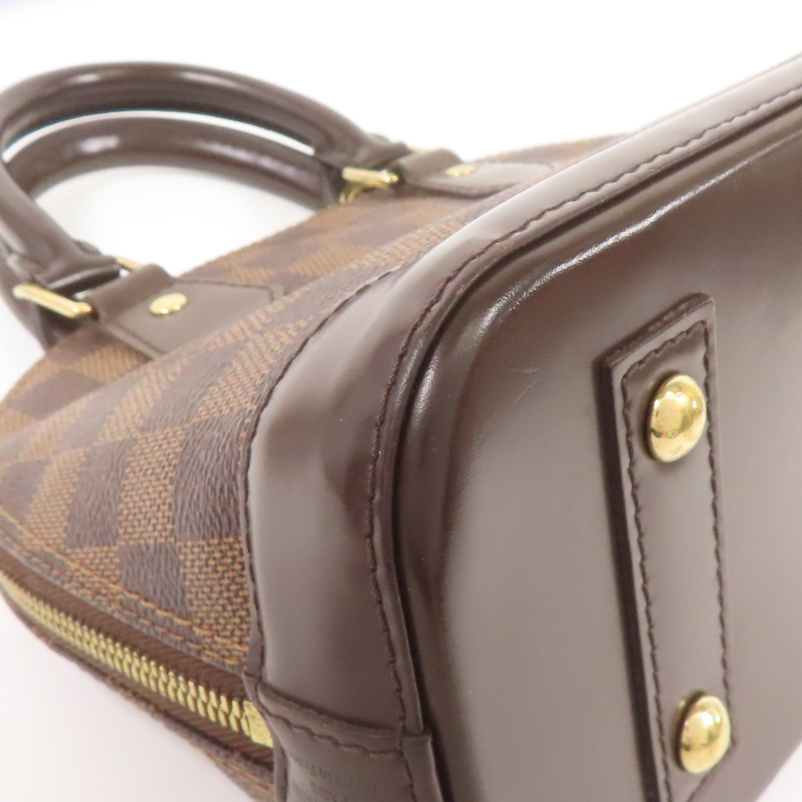 LOUIS VUITTON Damier Alma BB金扣手挽肩背兩用袋