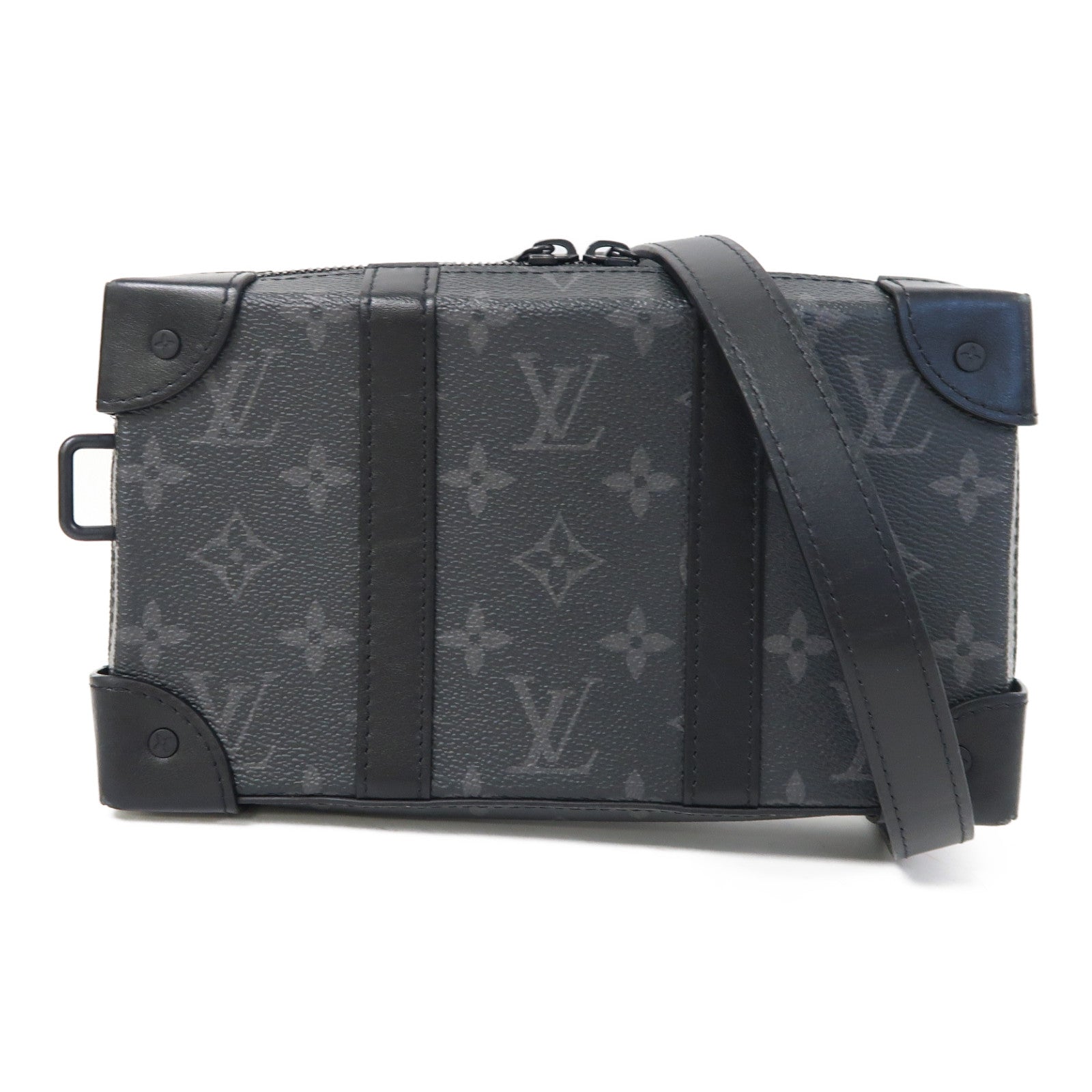 LOUIS VUITTON Monogram Eclipse Soft trunk wallet肩背袋黑色