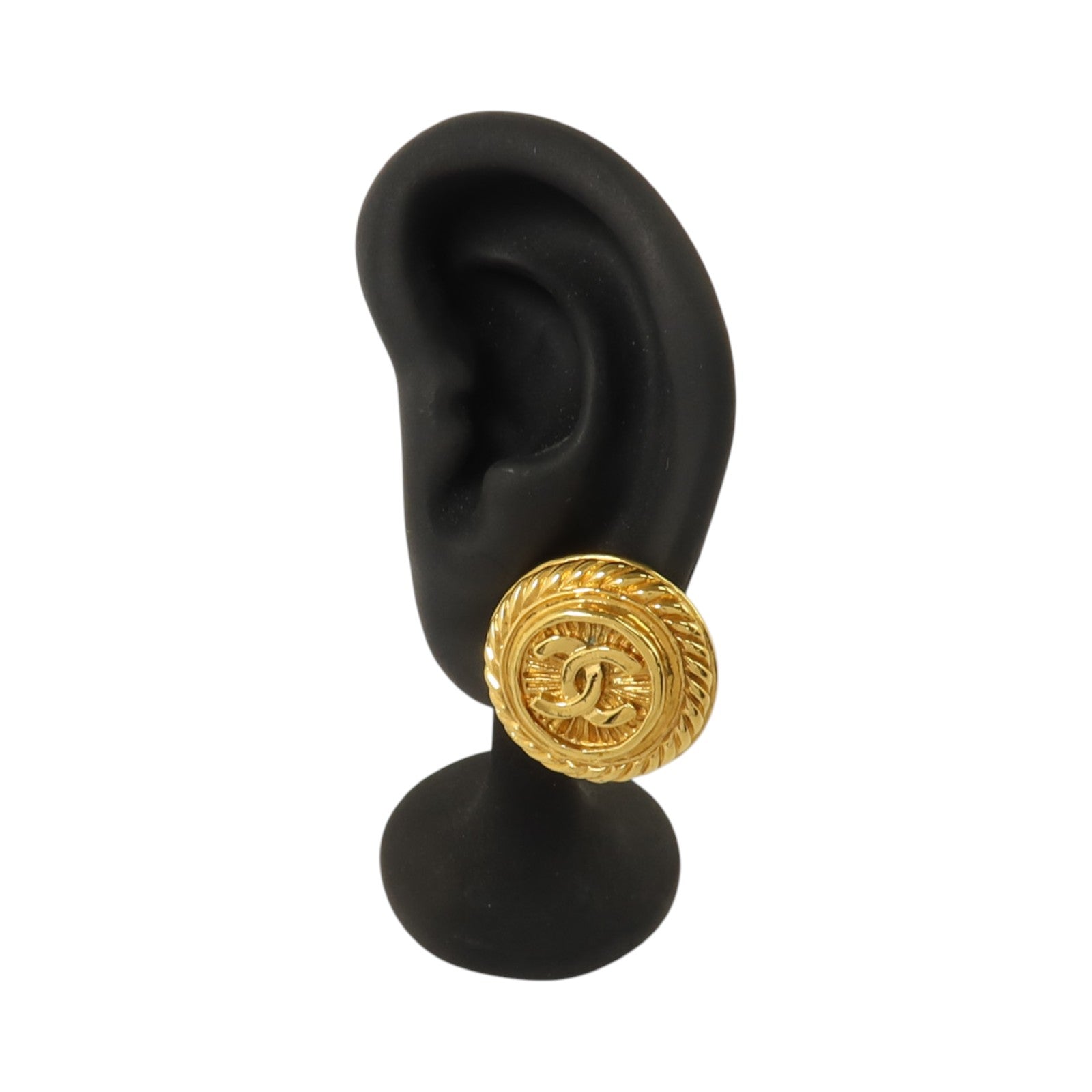 CHANEL 金屬Vintage Earring金扣耳環