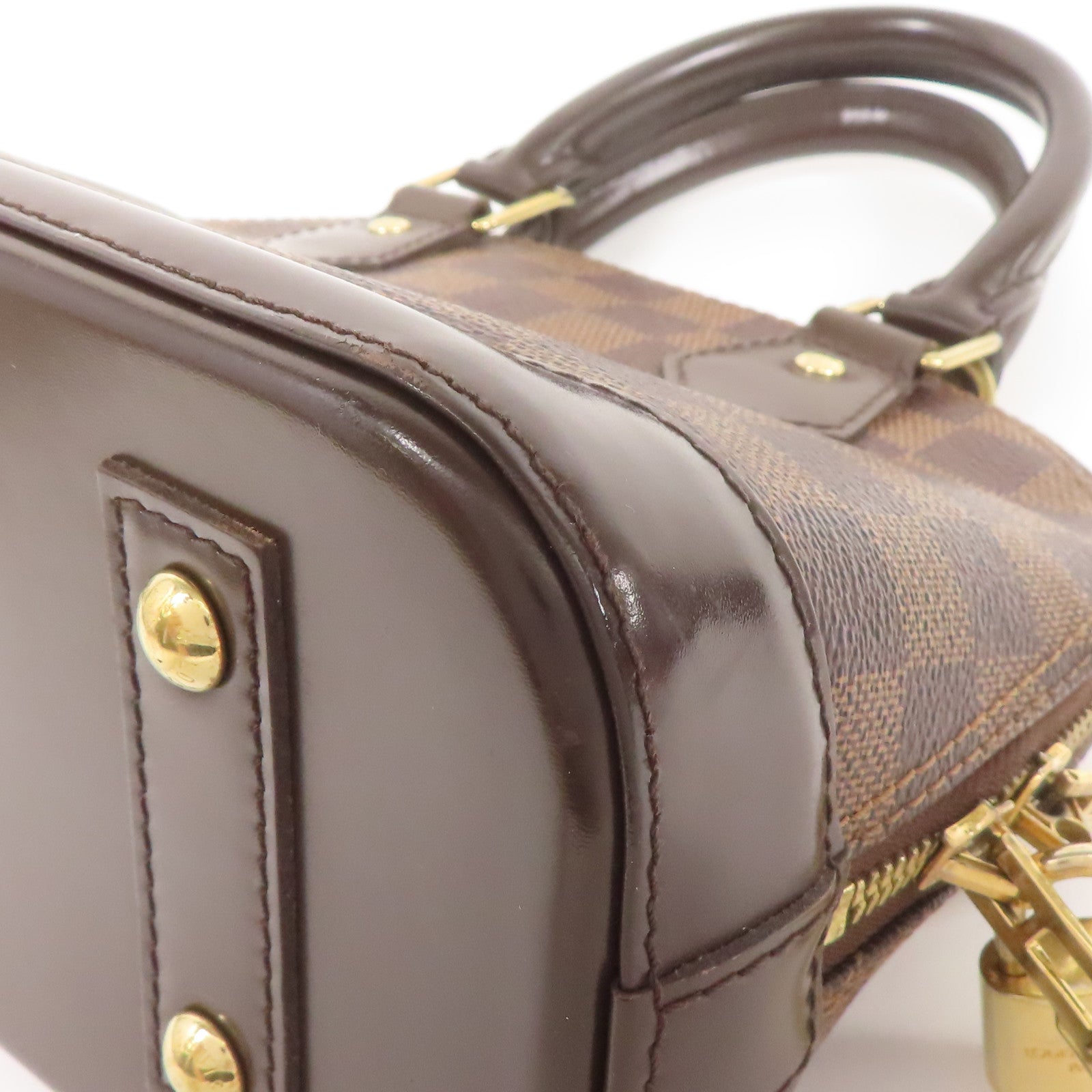 LOUIS VUITTON Damier Alma BB金扣手挽肩背兩用袋