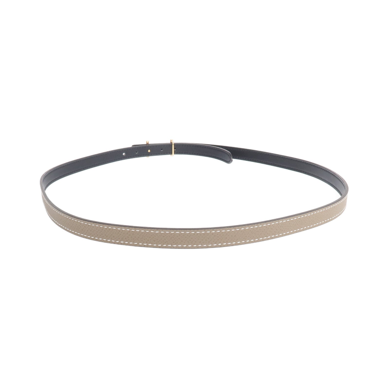 HERMES Epsom皮革Ancre Belt 13mm金扣皮帶Etoupe