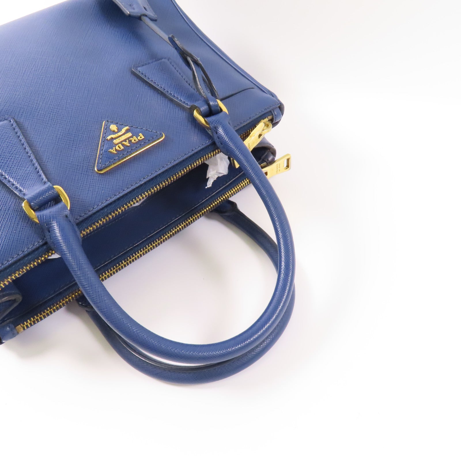 PRADA Saffiano皮革2 Way Shoulder金扣手挽肩背兩用袋
