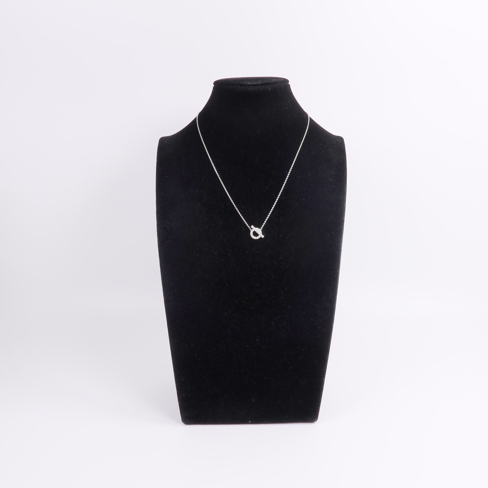 HERMES 18K白金Finesse Pendant鑽石項鍊