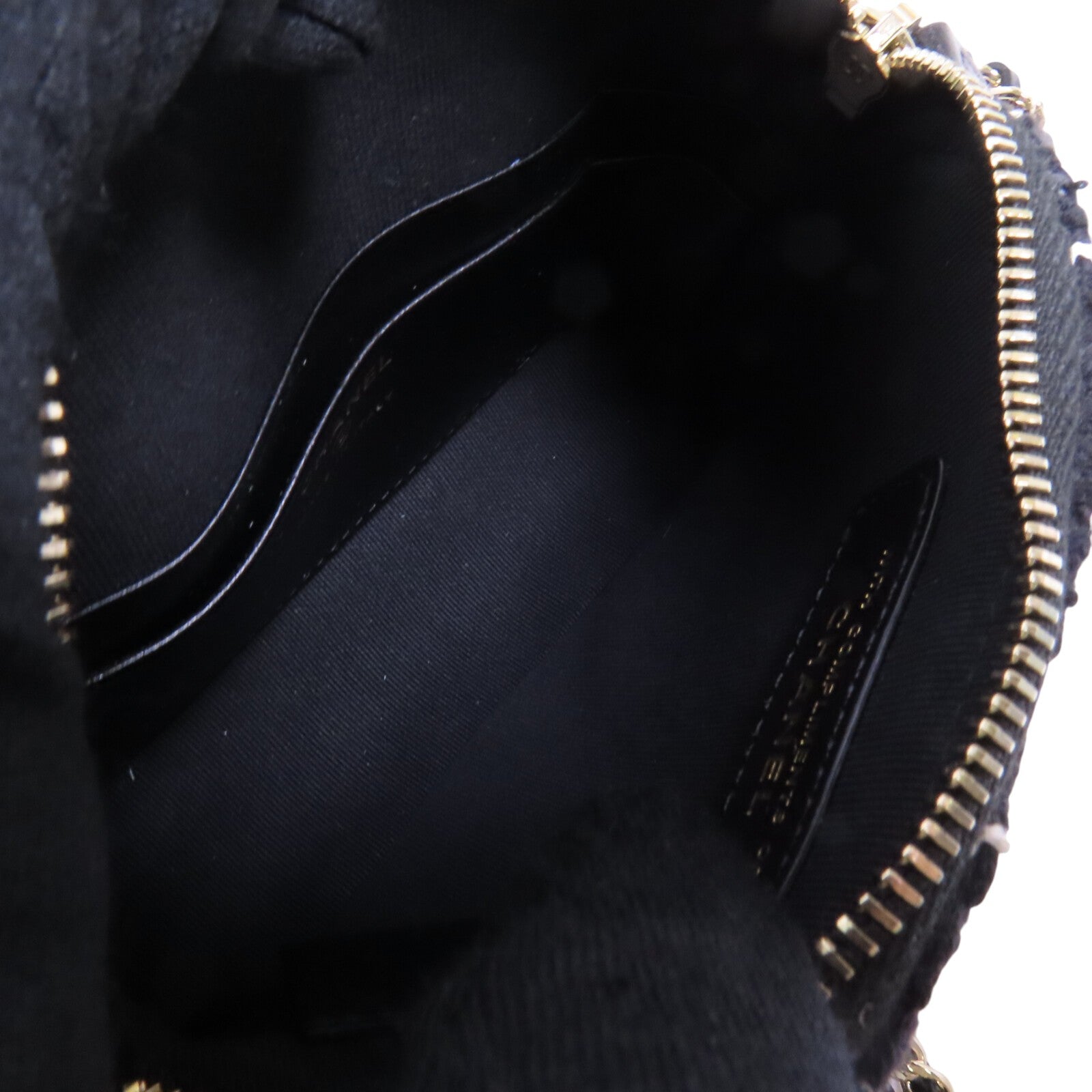 CHANEL 斜紋軟呢Chain Shoulder Bag金扣鏈帶肩背袋