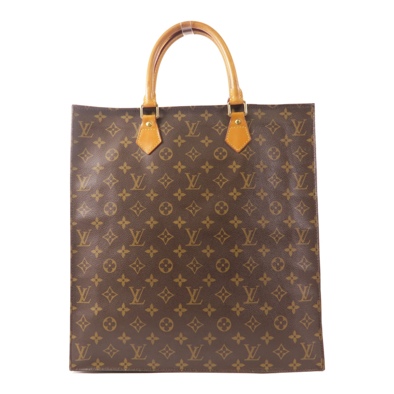 LOUIS VUITTON Monogram Sac Plat金扣手挽袋