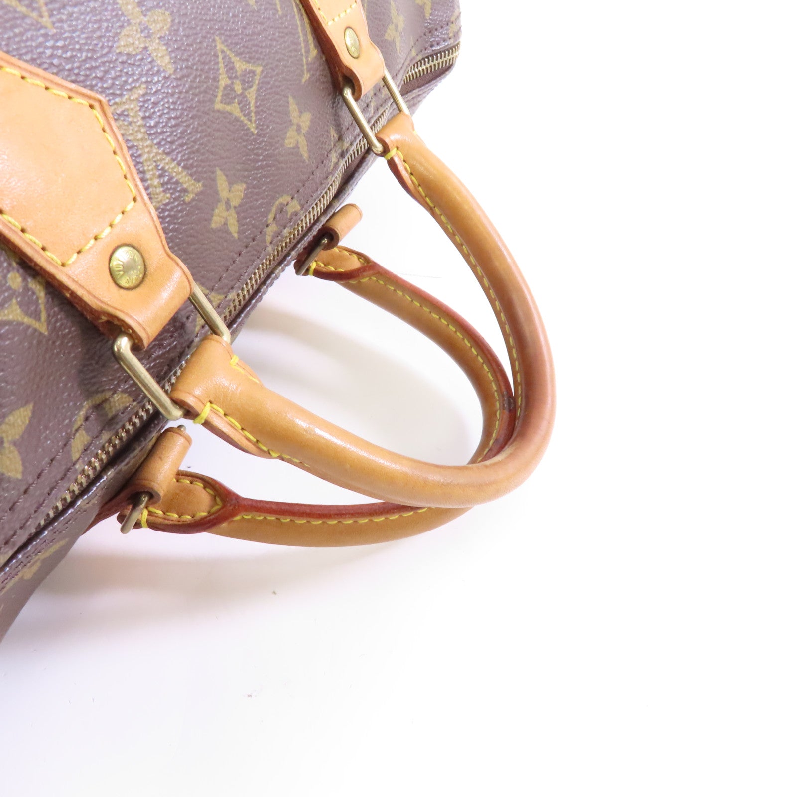 LOUIS VUITTON 【激減優惠】Monogram Speedy 35金扣手挽袋棕色