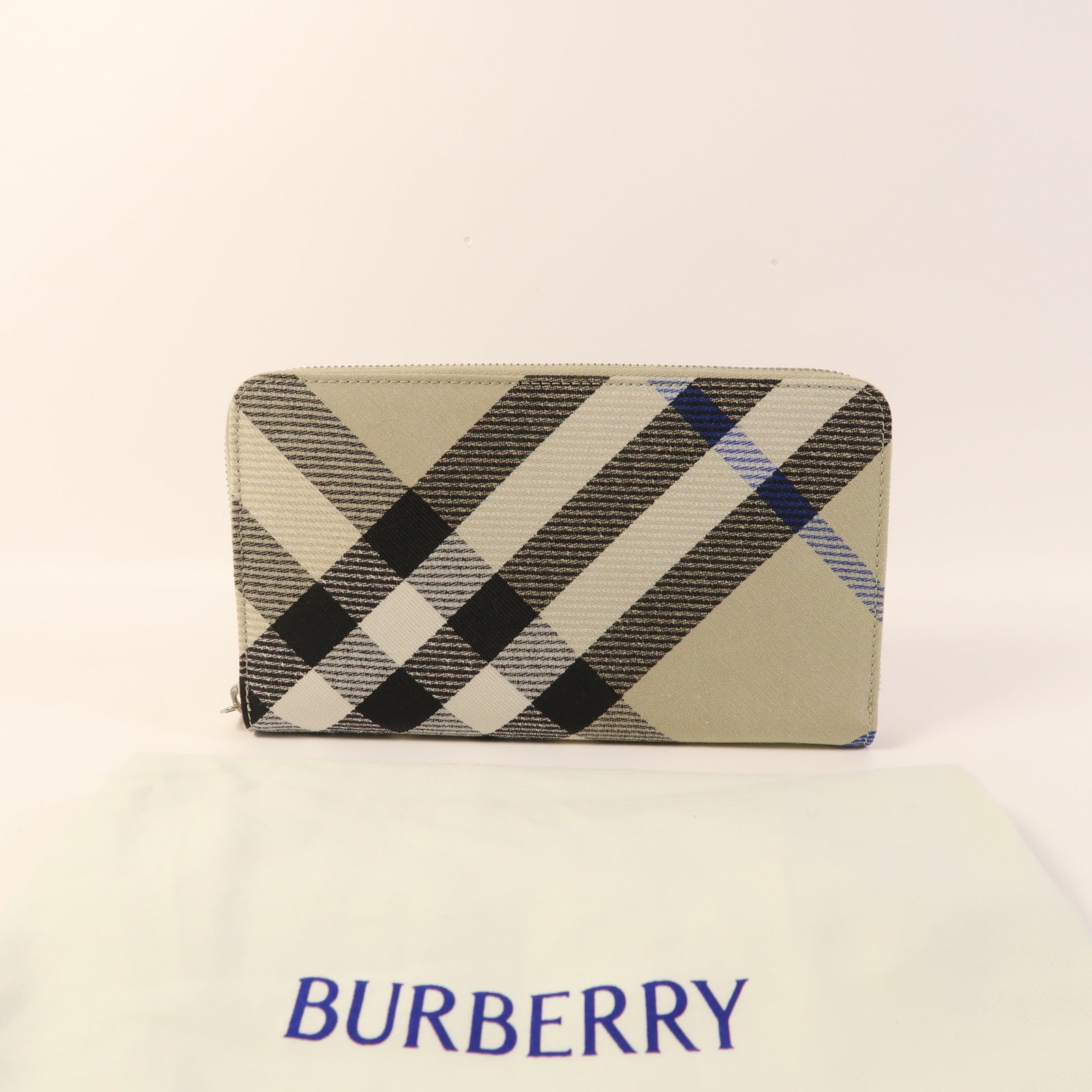BURBERRY 帆布Long Wallet銀扣長錢包