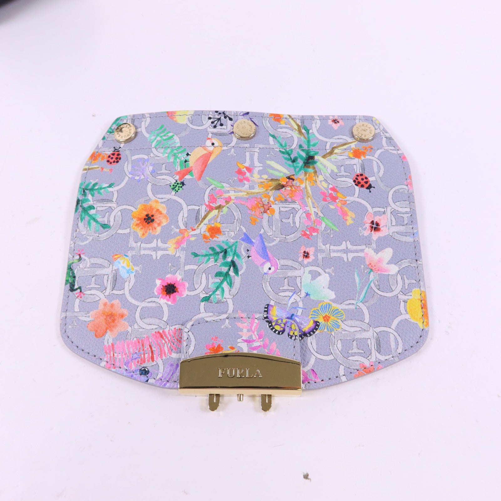 Furla 牛皮皮革Metropolis Mini Crossbody金扣手挽肩背兩用袋