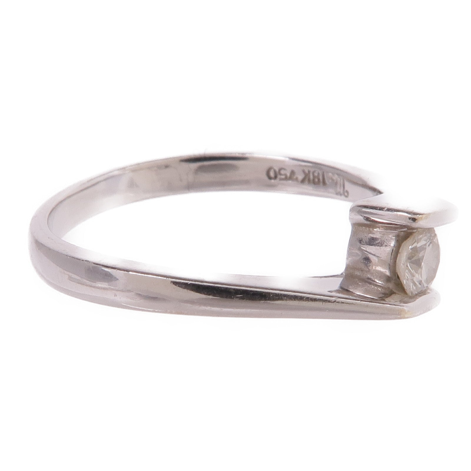 JEWELRY 【激減優惠】18K白金Diamond Ring鑽石戒指US#4.25