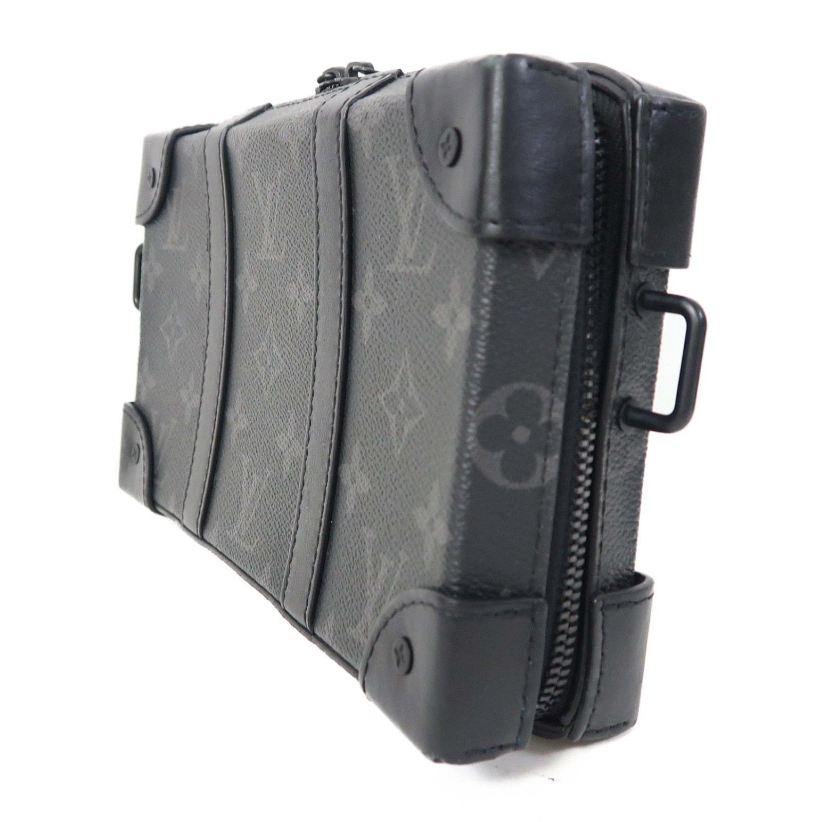 LOUIS VUITTON Monogram Eclipse Soft trunk wallet肩背袋黑色