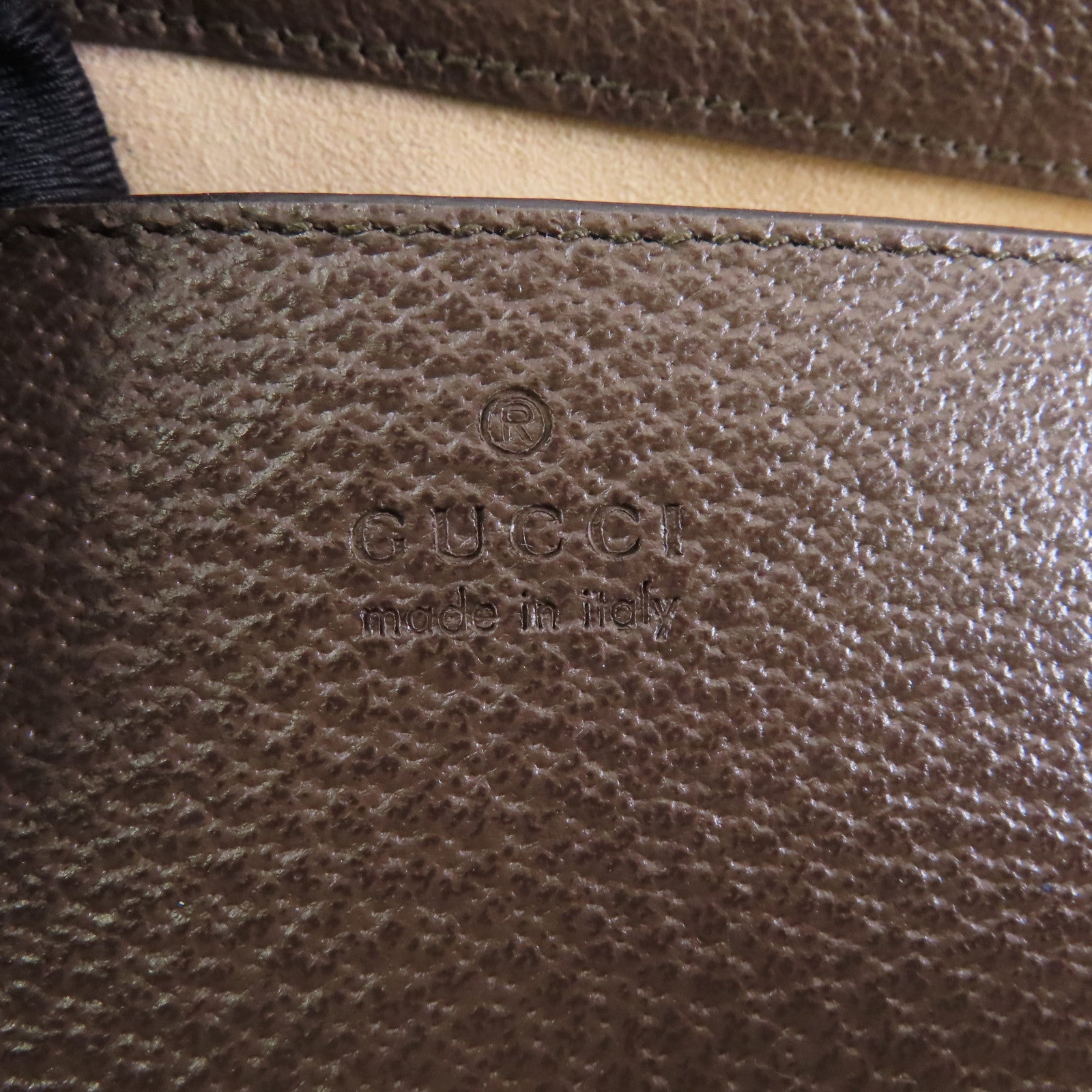 GUCCI 塗層帆布Ophidia GG Small金扣手挽肩背兩用袋棕色