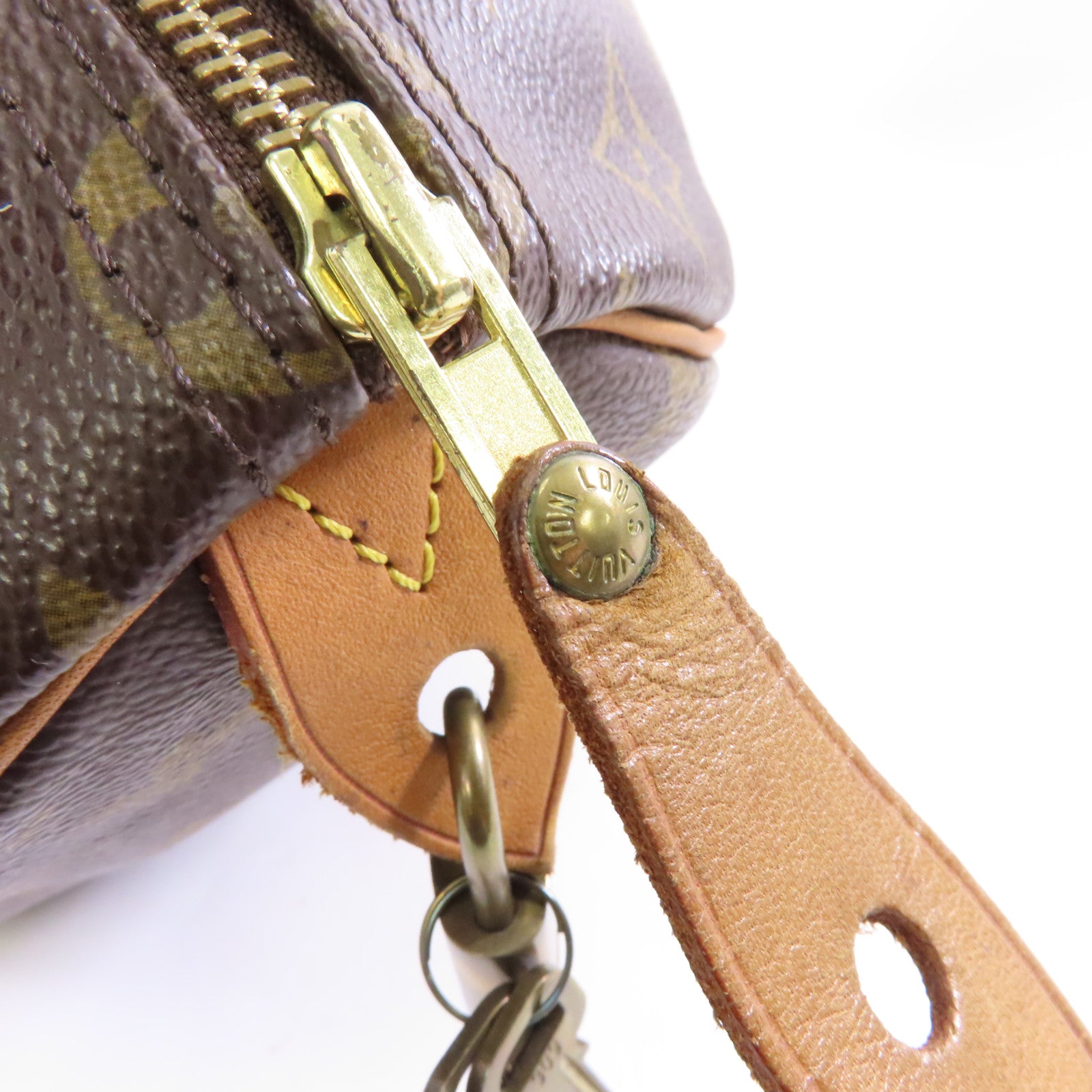 LOUIS VUITTON 【激減優惠】Monogram Speedy 35金扣手挽袋棕色
