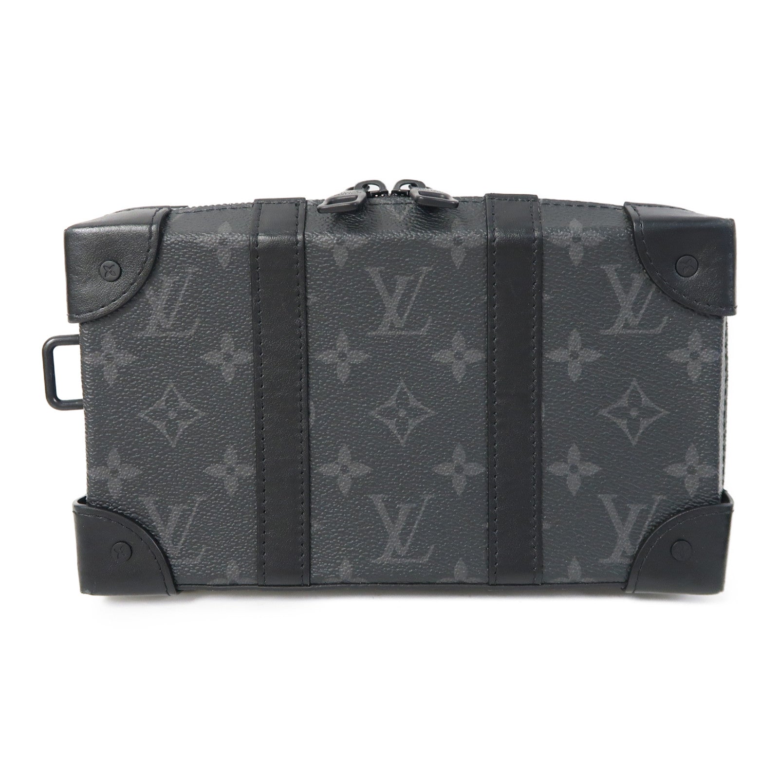 LOUIS VUITTON Monogram Eclipse Soft trunk wallet肩背袋黑色