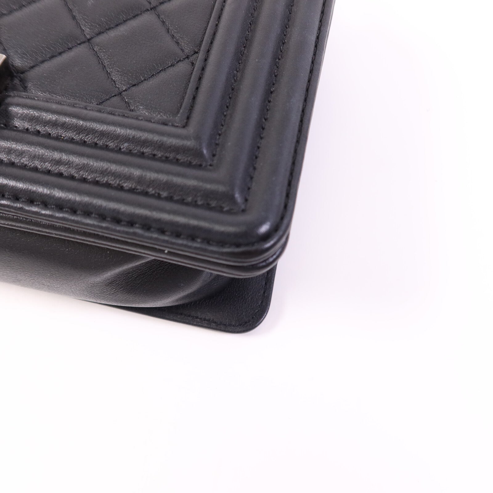 CHANEL 【激減優惠】羊皮皮革Boy 20銀扣鏈帶肩背袋