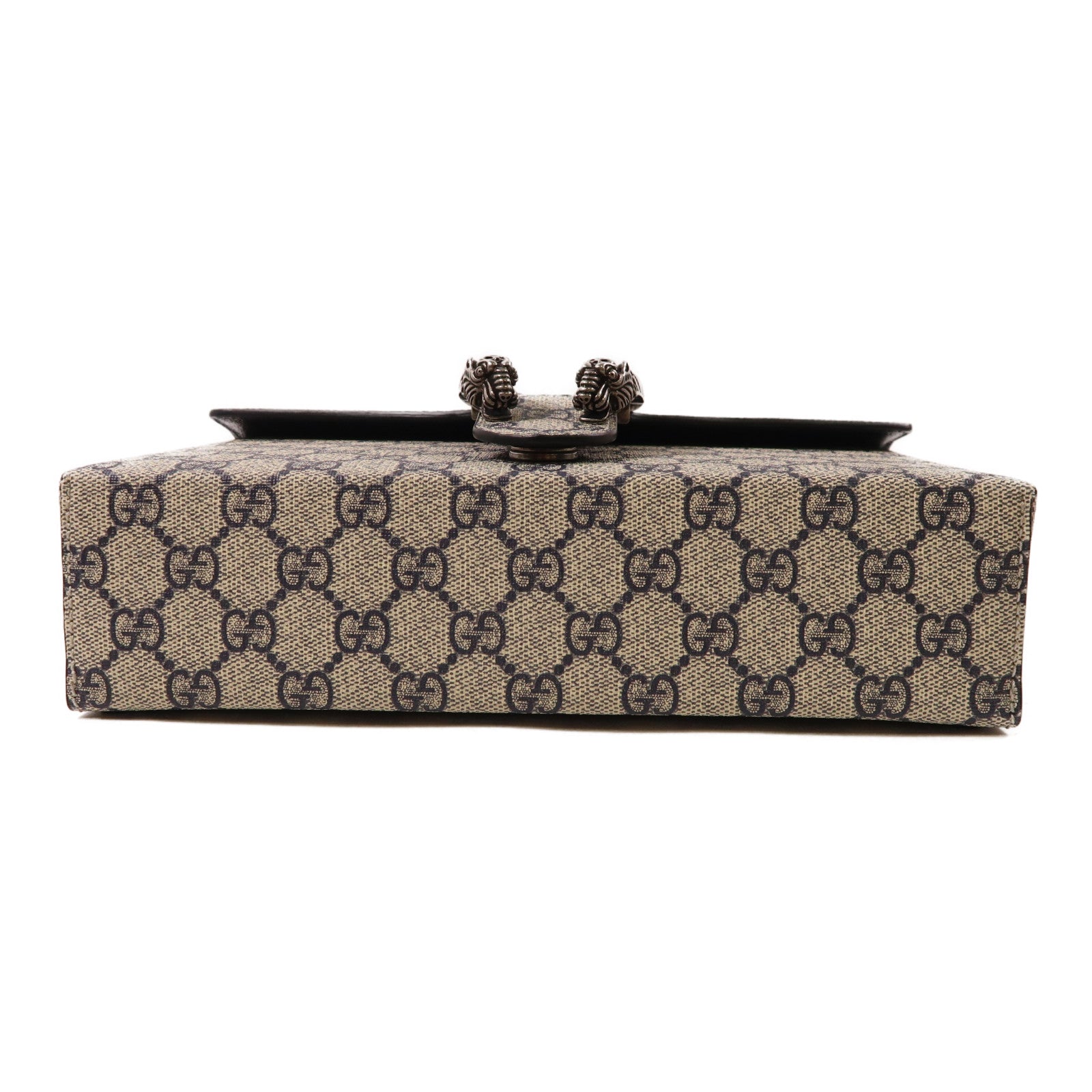GUCCI 【激減優惠】塗層帆布/皮革Dionysus銀扣肩背袋