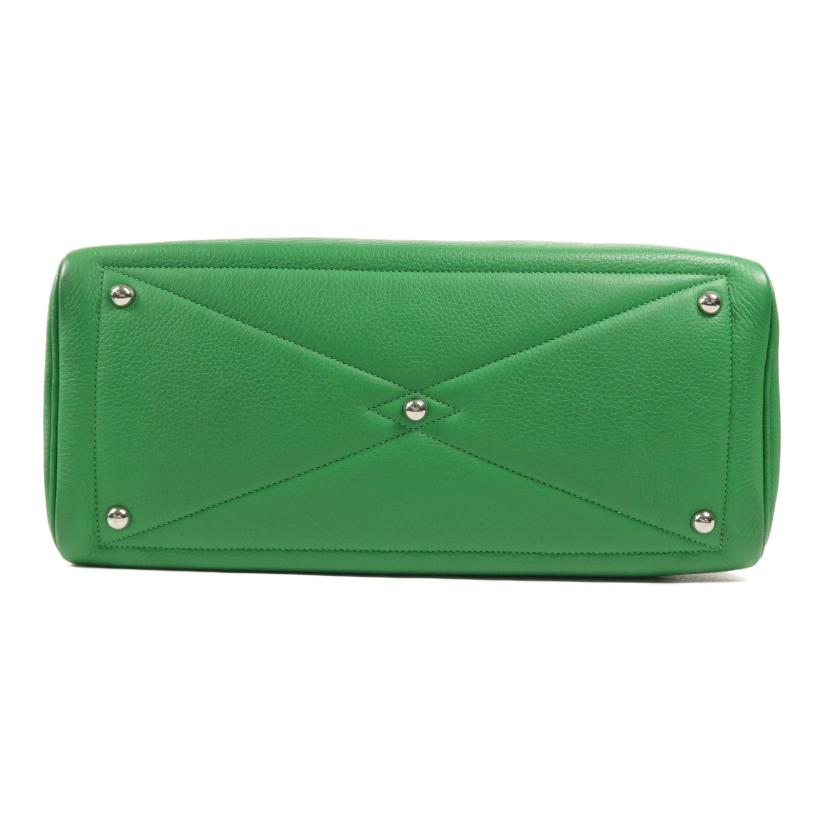 HERMES Clemence皮革Victoria銀扣肩背袋