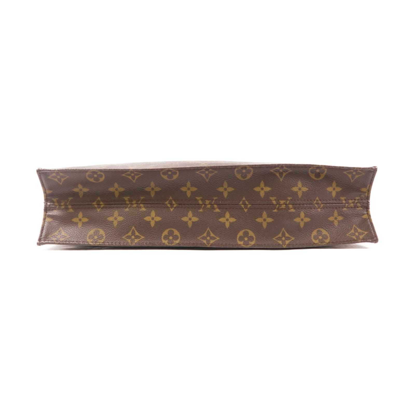 LOUIS VUITTON Monogram Sac Plat金扣手挽袋