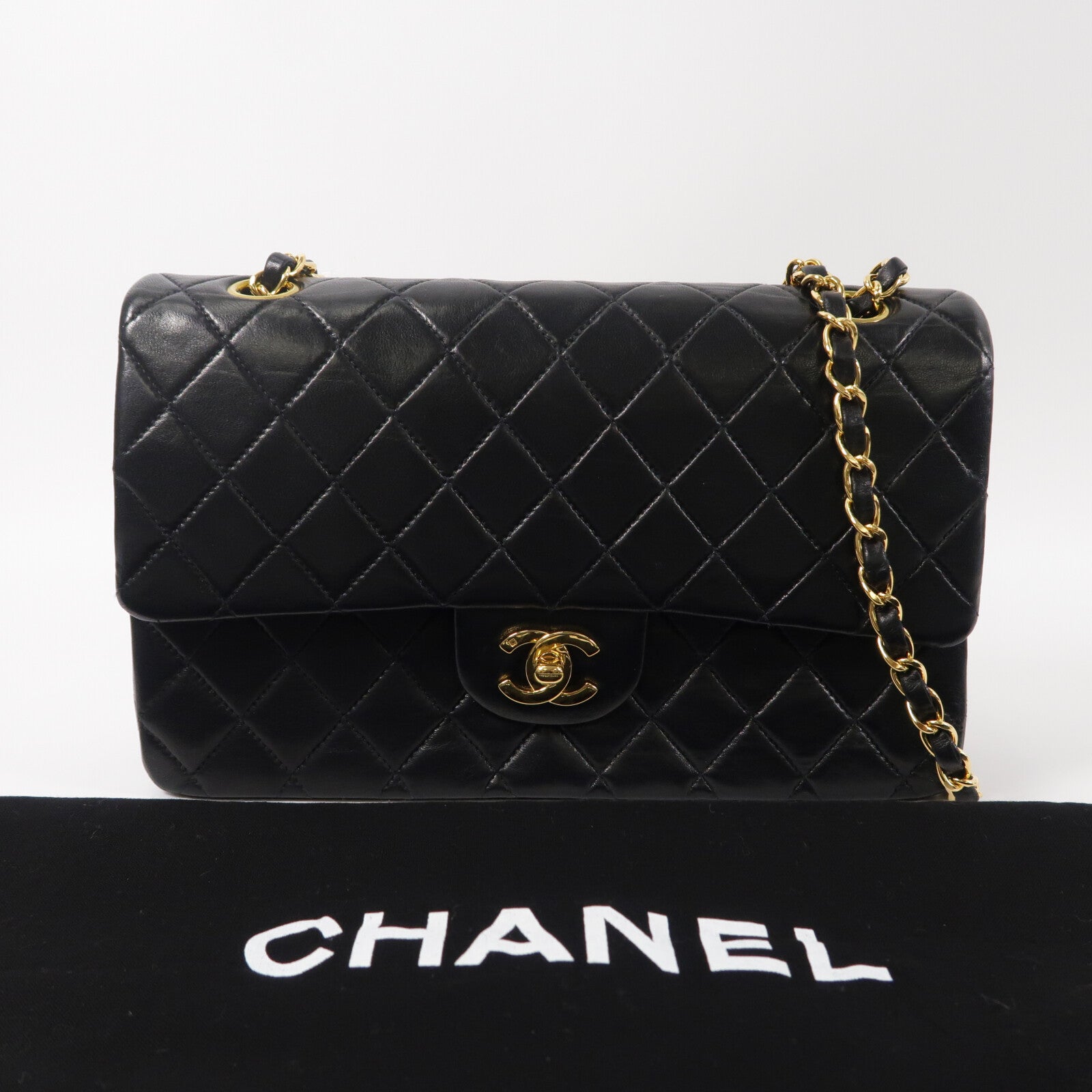 CHANEL 羊皮皮革Vintage Classic Flap鏈帶肩背袋