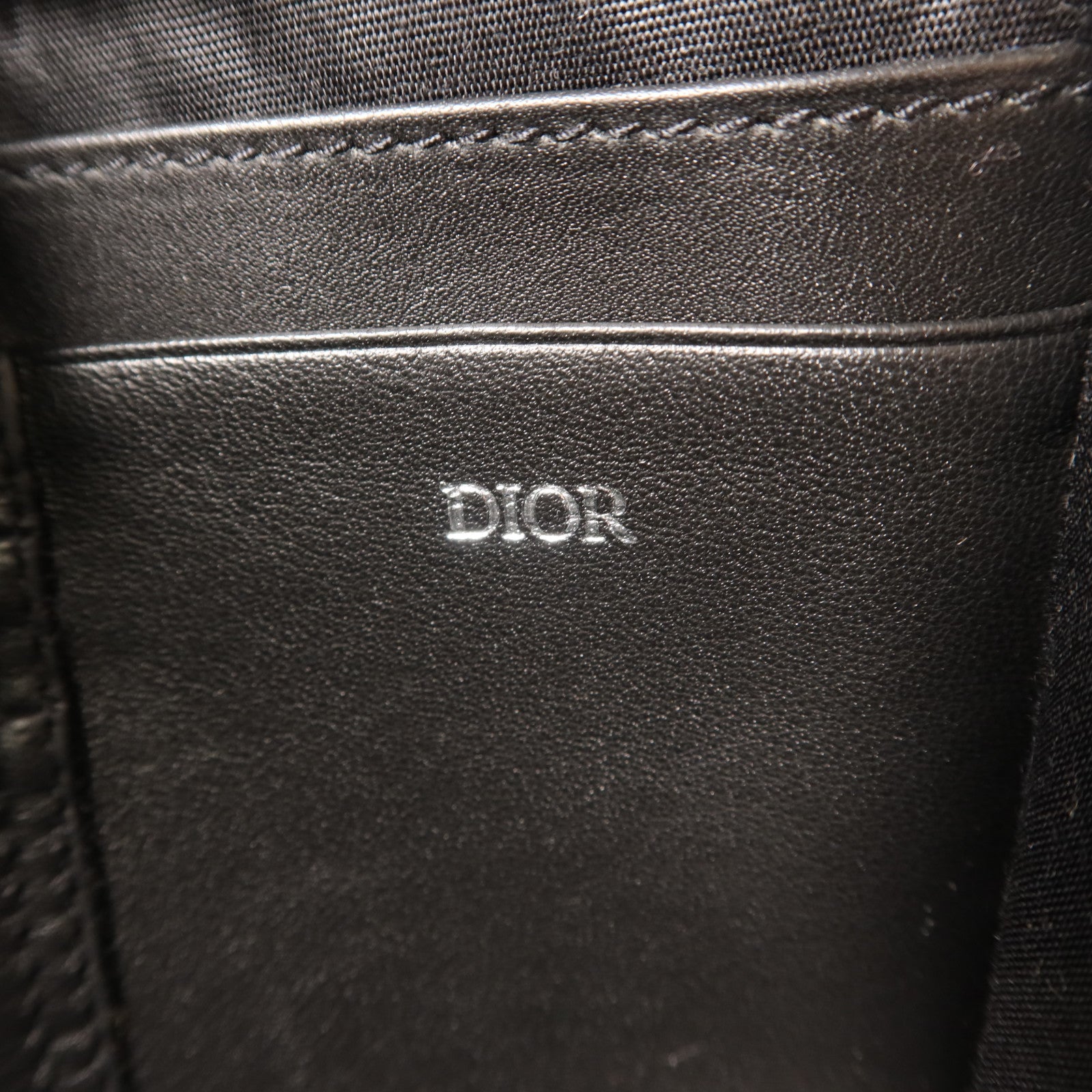 Dior 帆布Zipped Pouch With Strap銀扣肩背袋